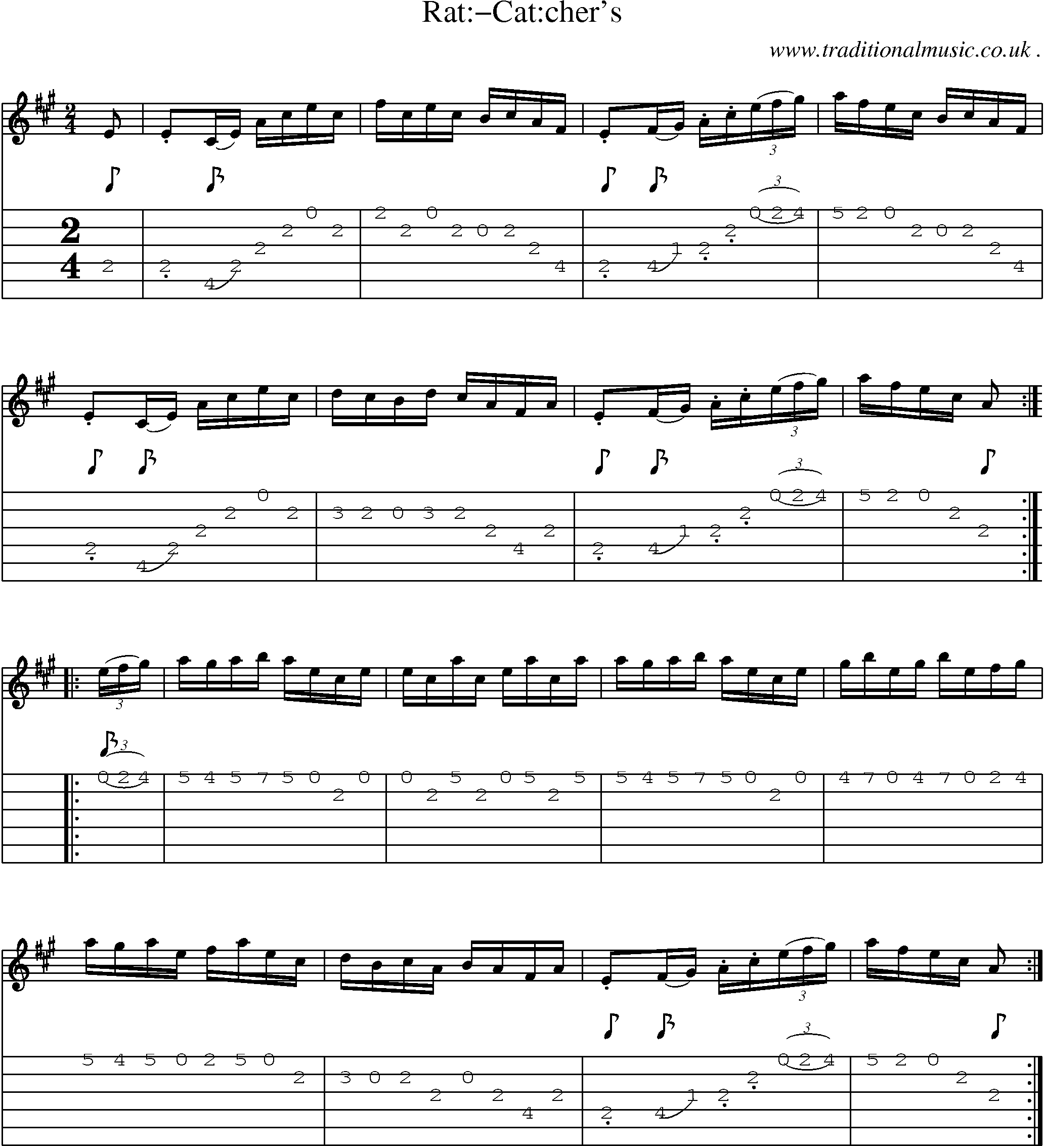 Sheet-Music and Guitar Tabs for Rat-catchers