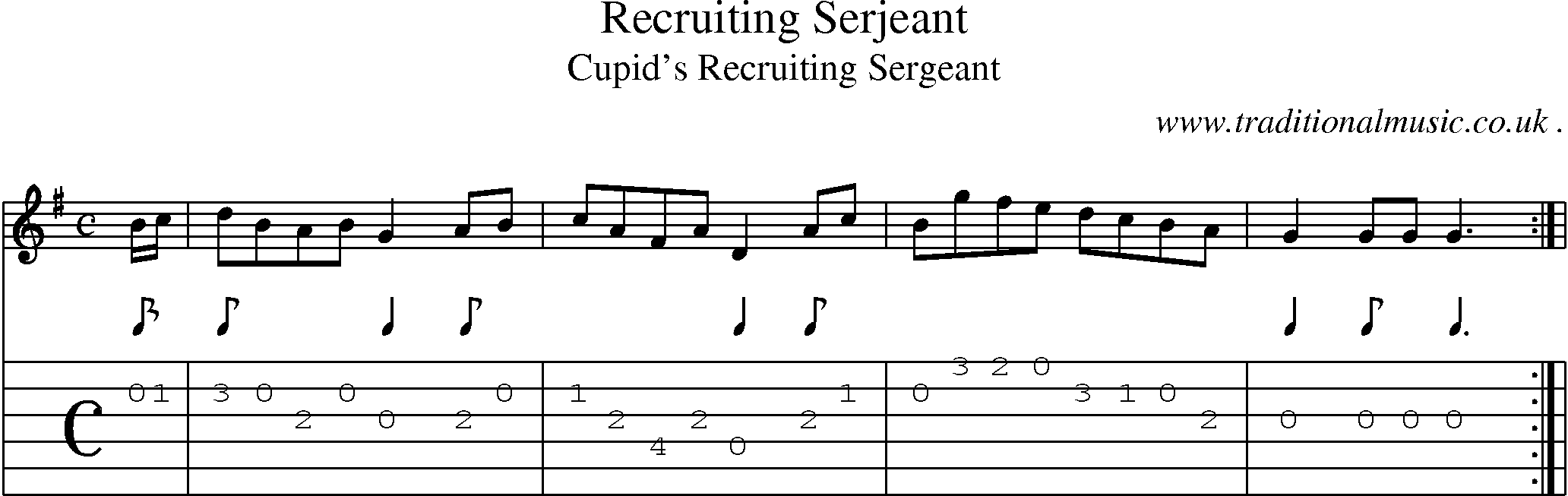 Sheet-Music and Guitar Tabs for Recruiting Serjeant