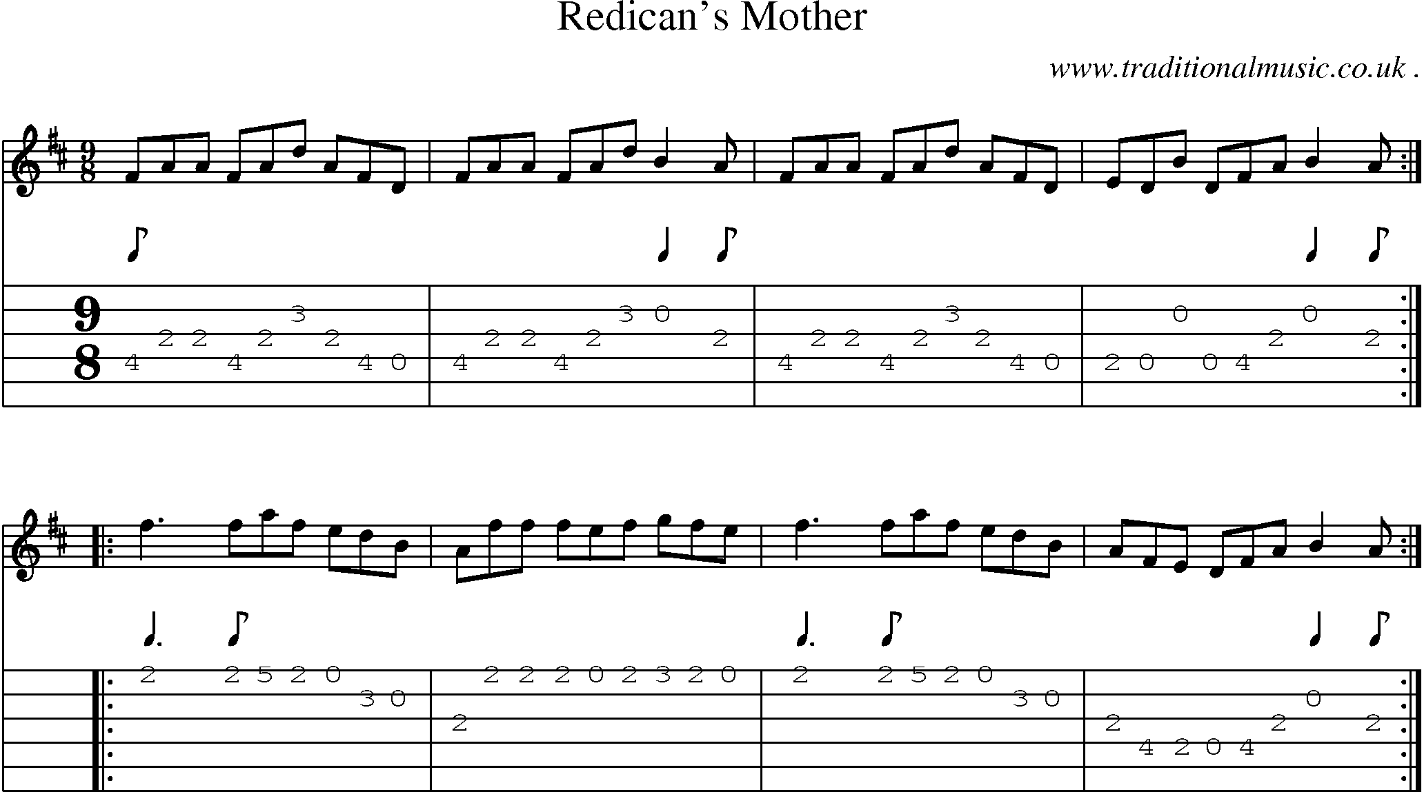 Sheet-Music and Guitar Tabs for Redicans Mother
