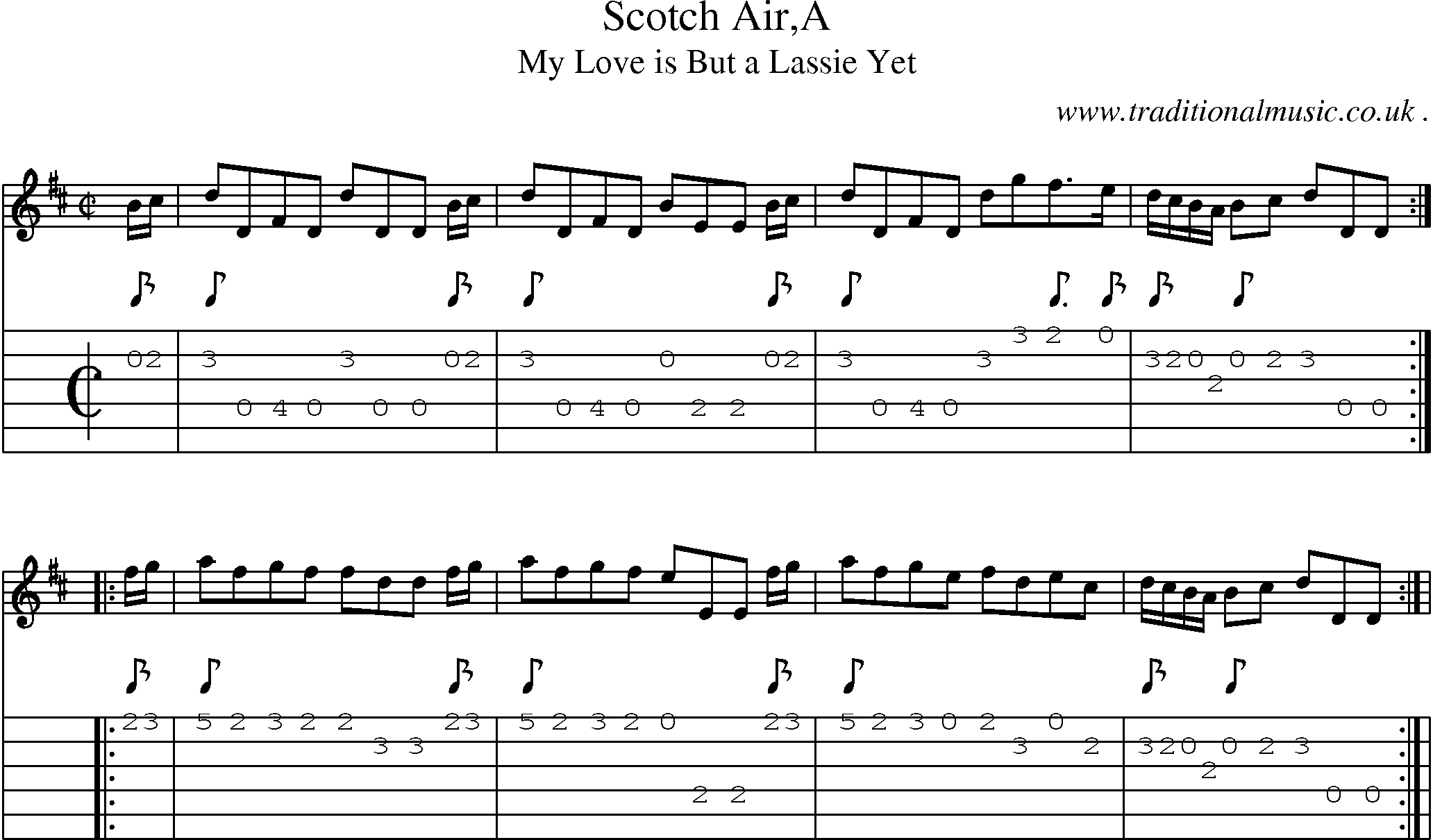 Sheet-Music and Guitar Tabs for Scotch Aira