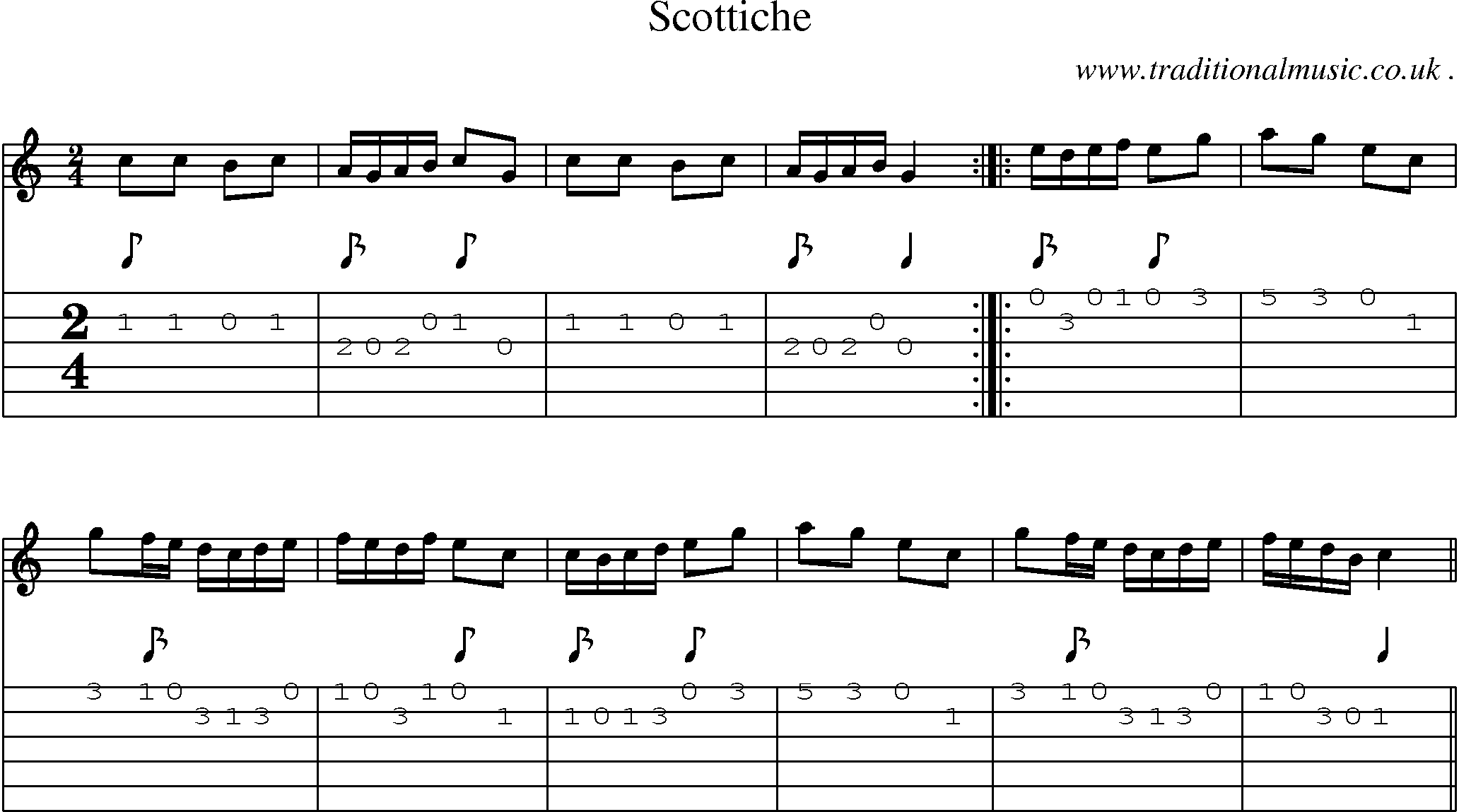Sheet-Music and Guitar Tabs for Scottiche