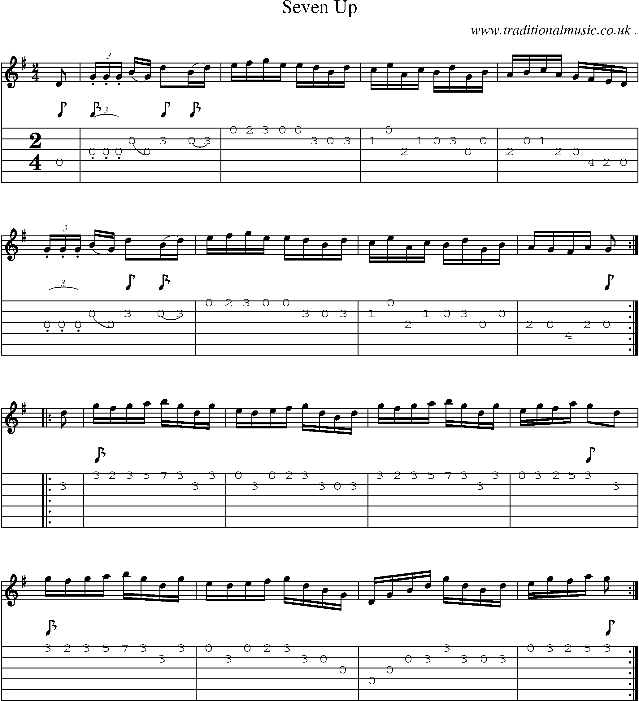 Sheet-Music and Guitar Tabs for Seven Up
