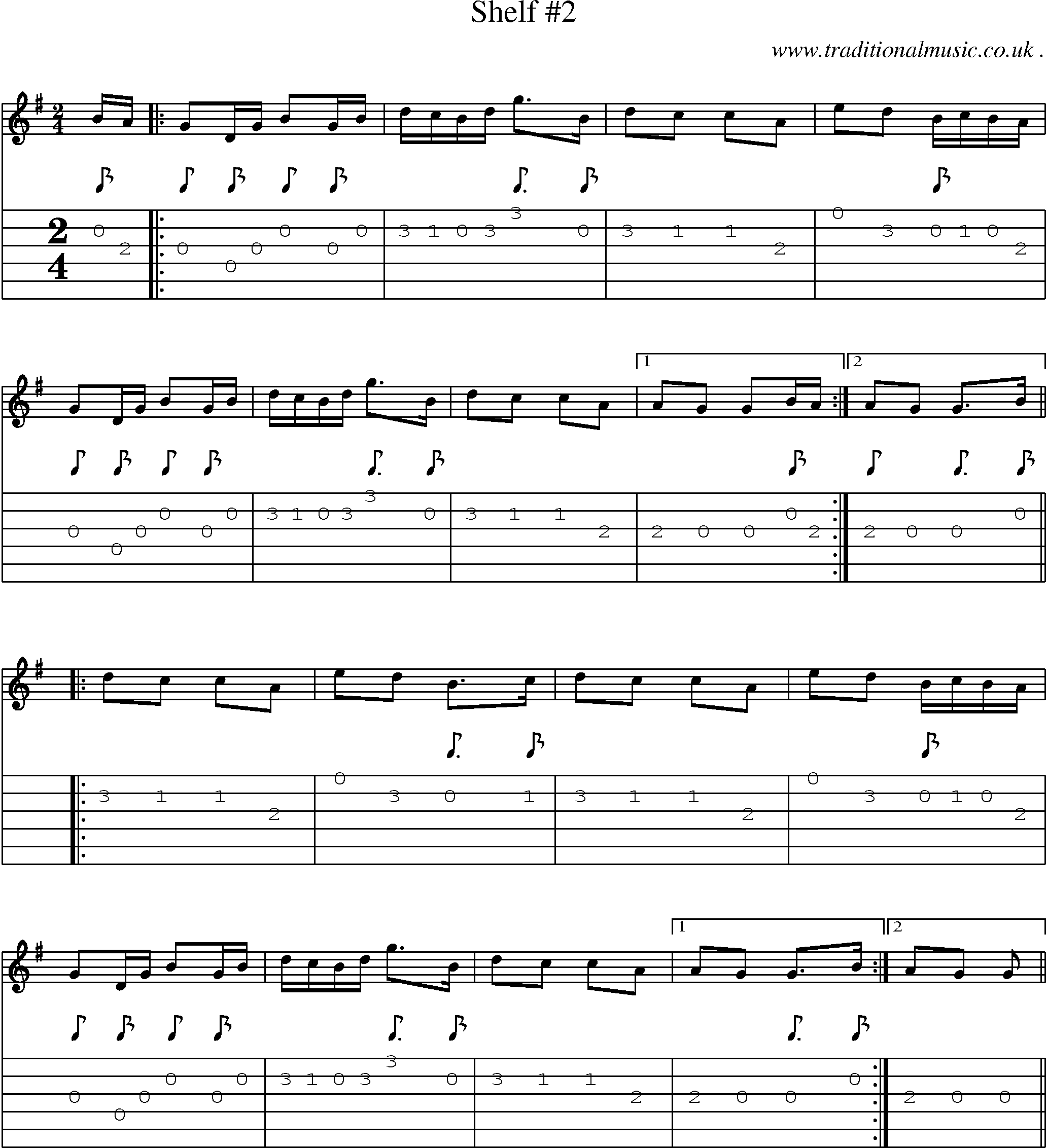 Sheet-Music and Guitar Tabs for Shelf 2