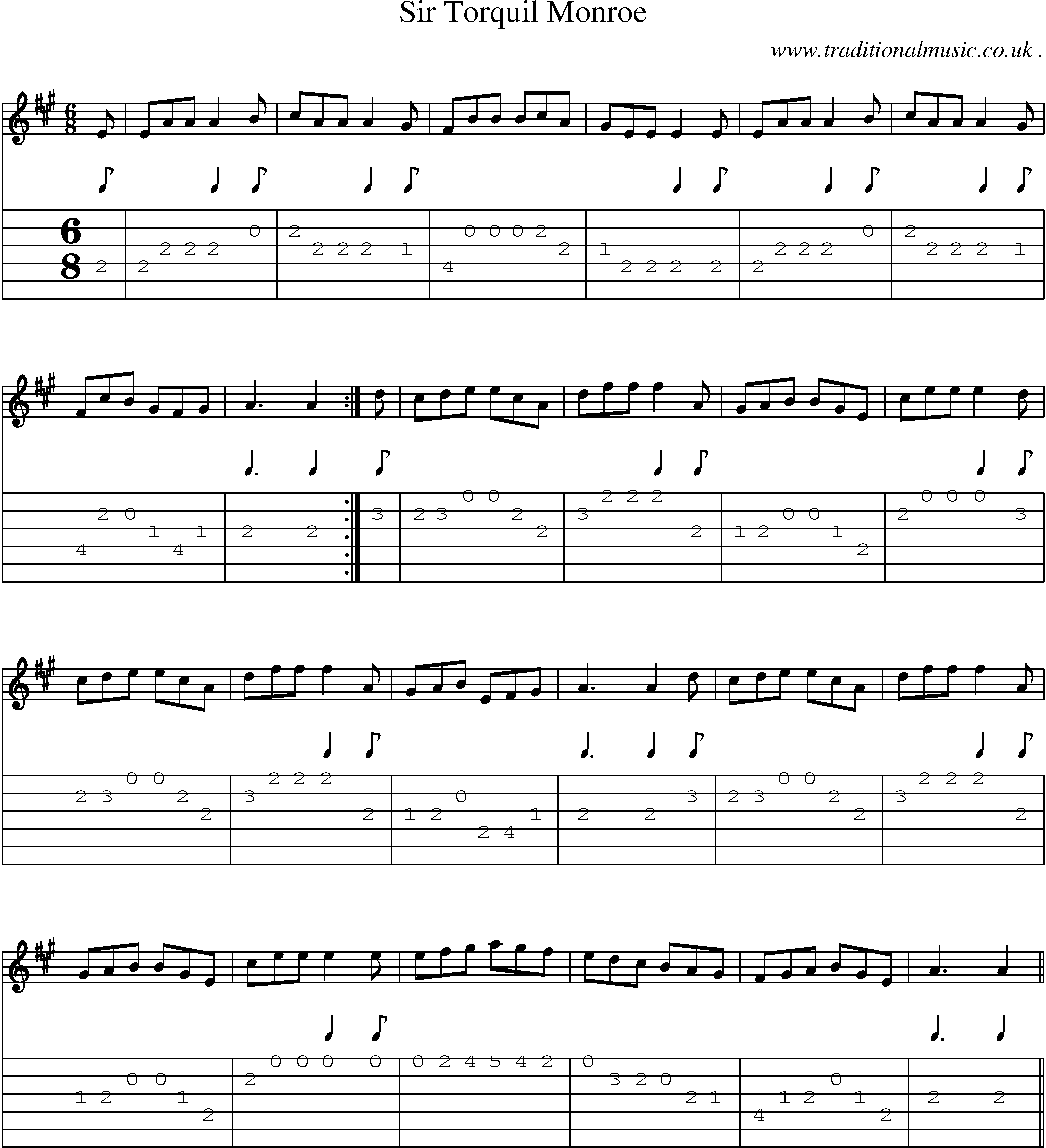 Sheet-Music and Guitar Tabs for Sir Torquil Monroe