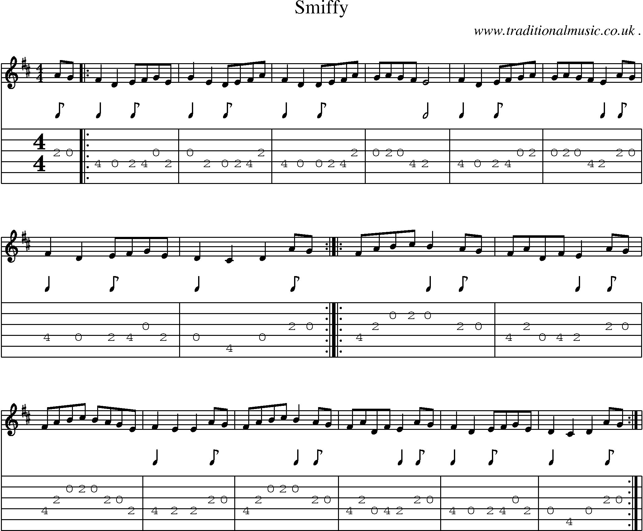 Sheet-Music and Guitar Tabs for Smiffy