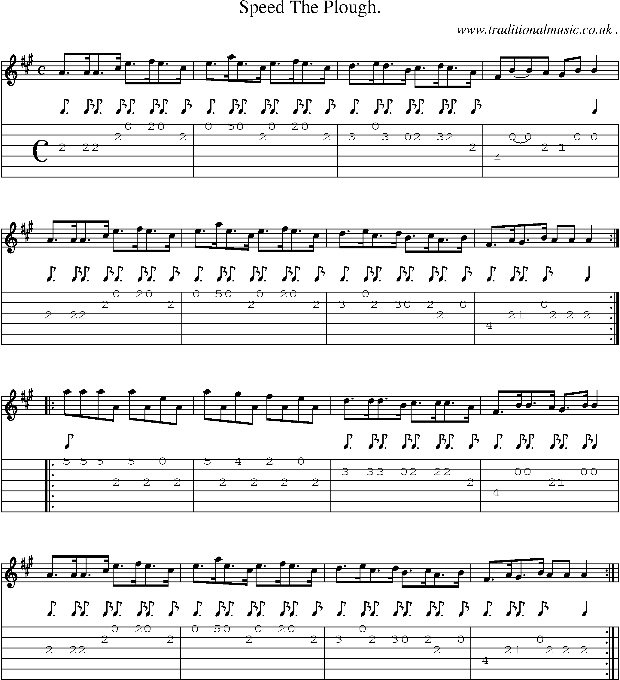 Sheet-Music and Guitar Tabs for Speed The Plough