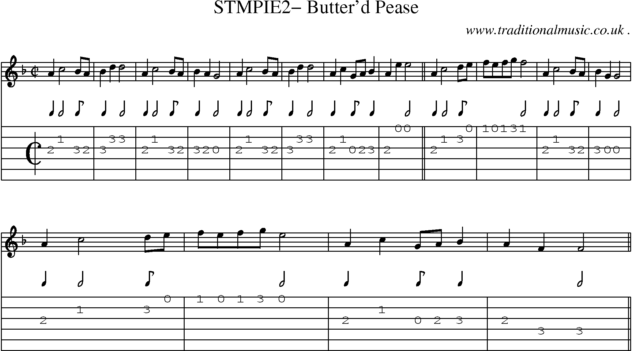Sheet-Music and Guitar Tabs for Stmpie2 Butterd Pease
