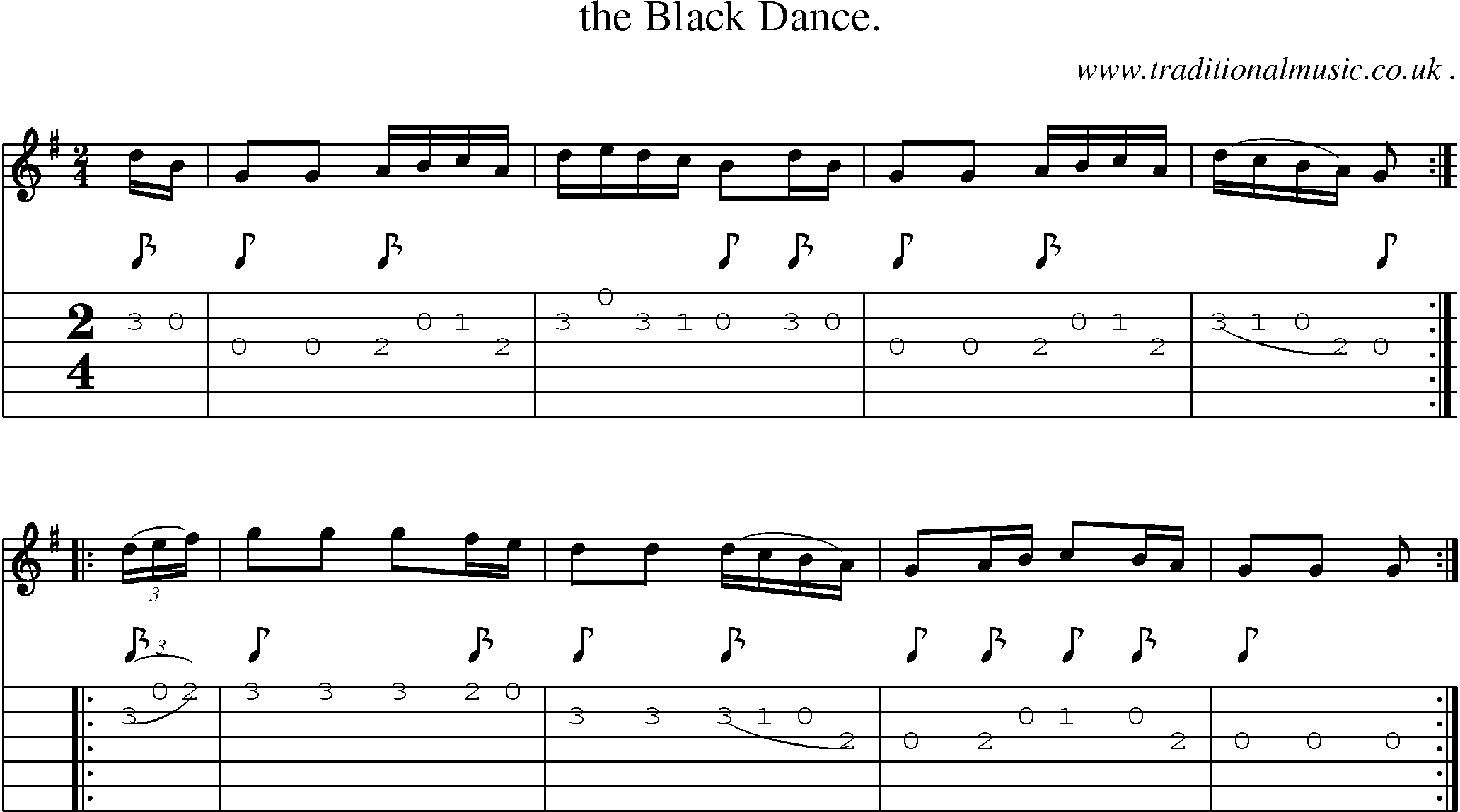 Sheet-Music and Guitar Tabs for The Black Dance