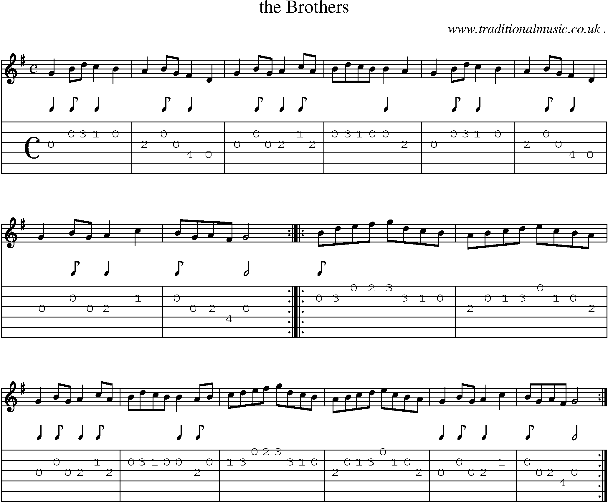 Sheet-Music and Guitar Tabs for The Brothers