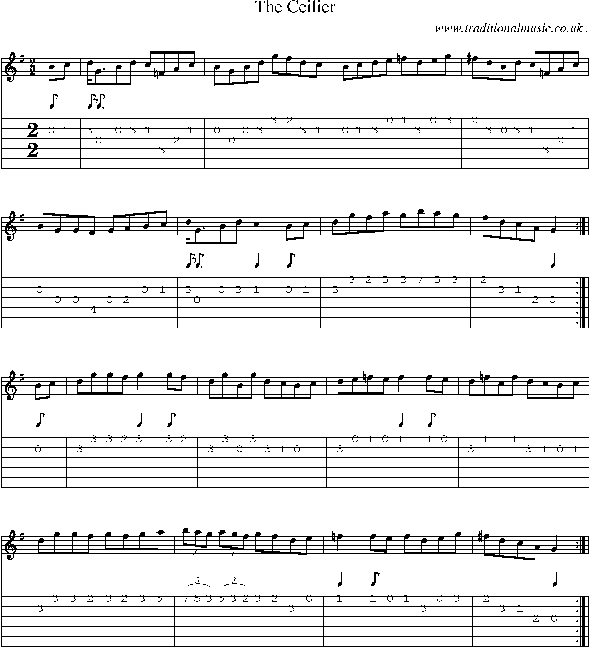 Sheet-Music and Guitar Tabs for The Ceilier