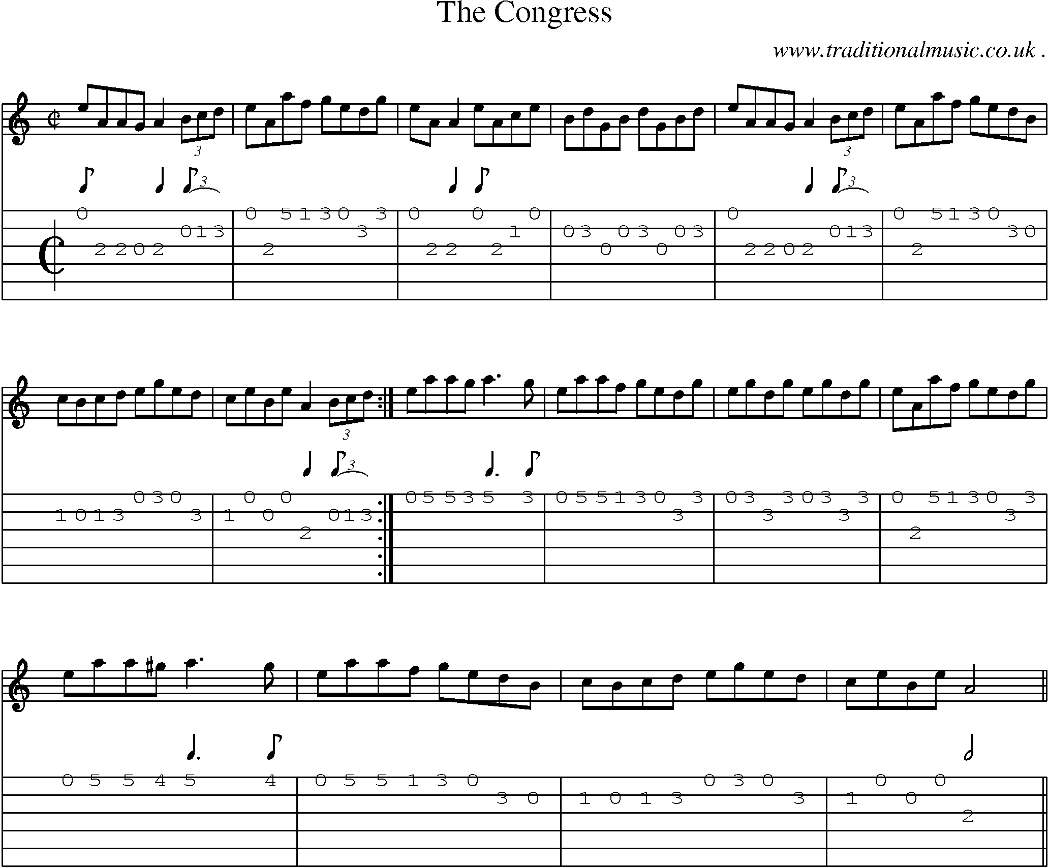 Sheet-Music and Guitar Tabs for The Congress