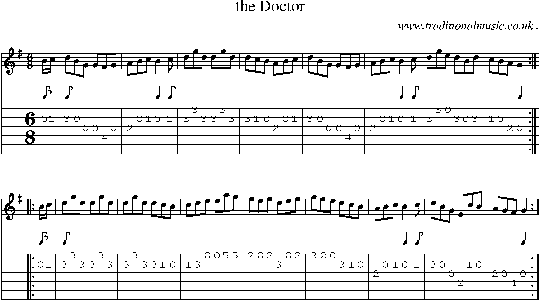 Sheet-Music and Guitar Tabs for The Doctor