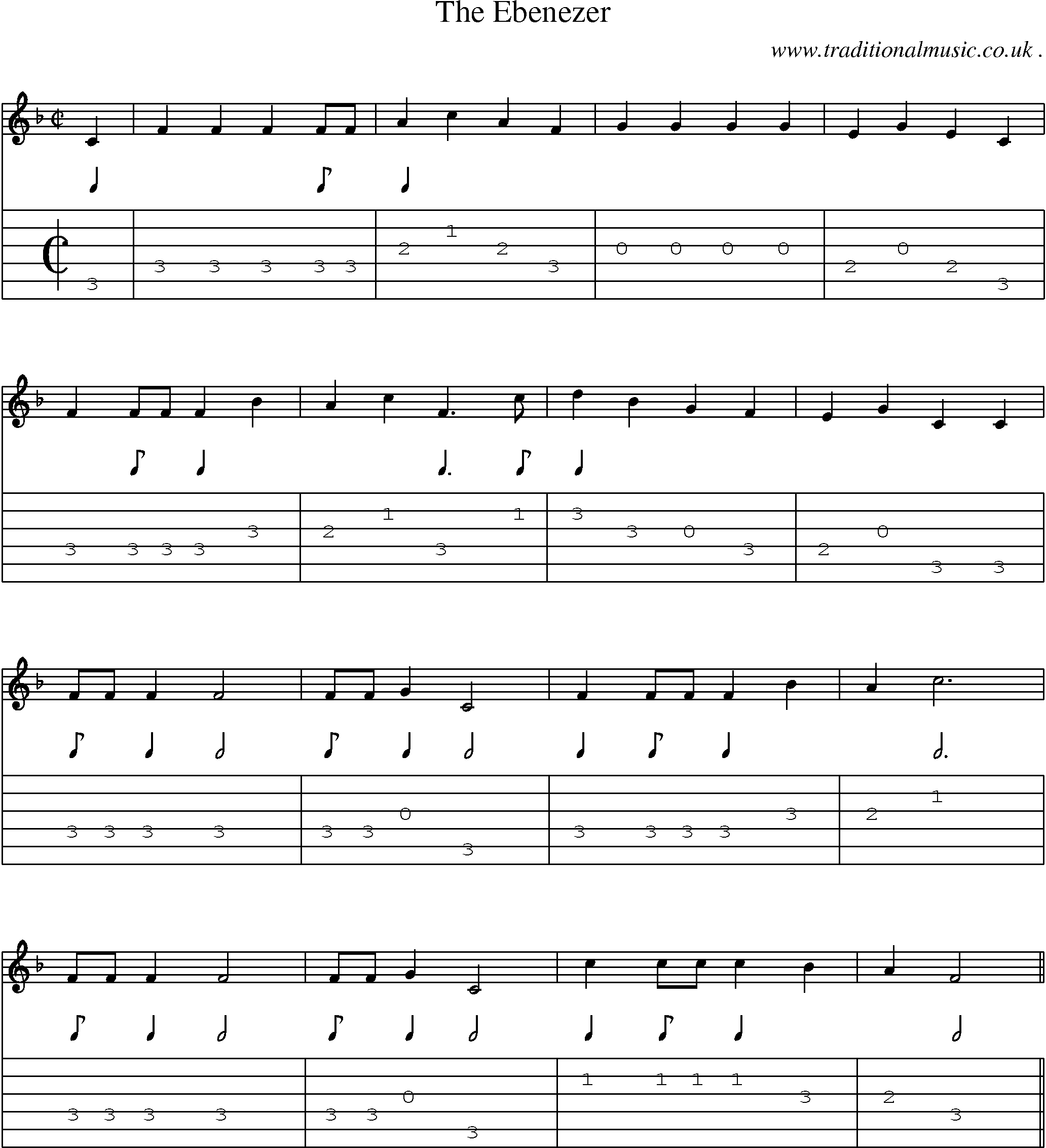 Sheet-Music and Guitar Tabs for The Ebenezer