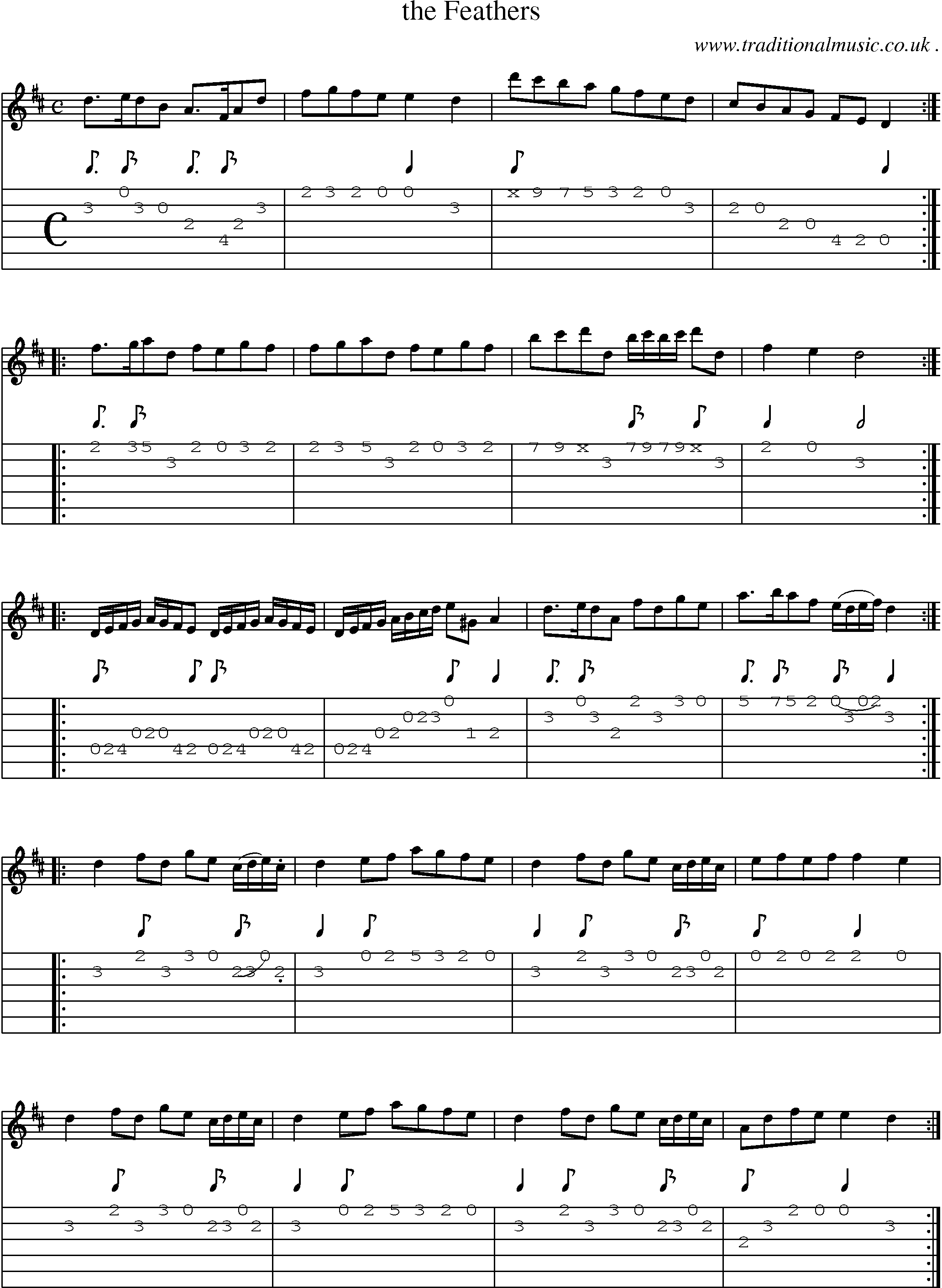 Sheet-Music and Guitar Tabs for The Feathers