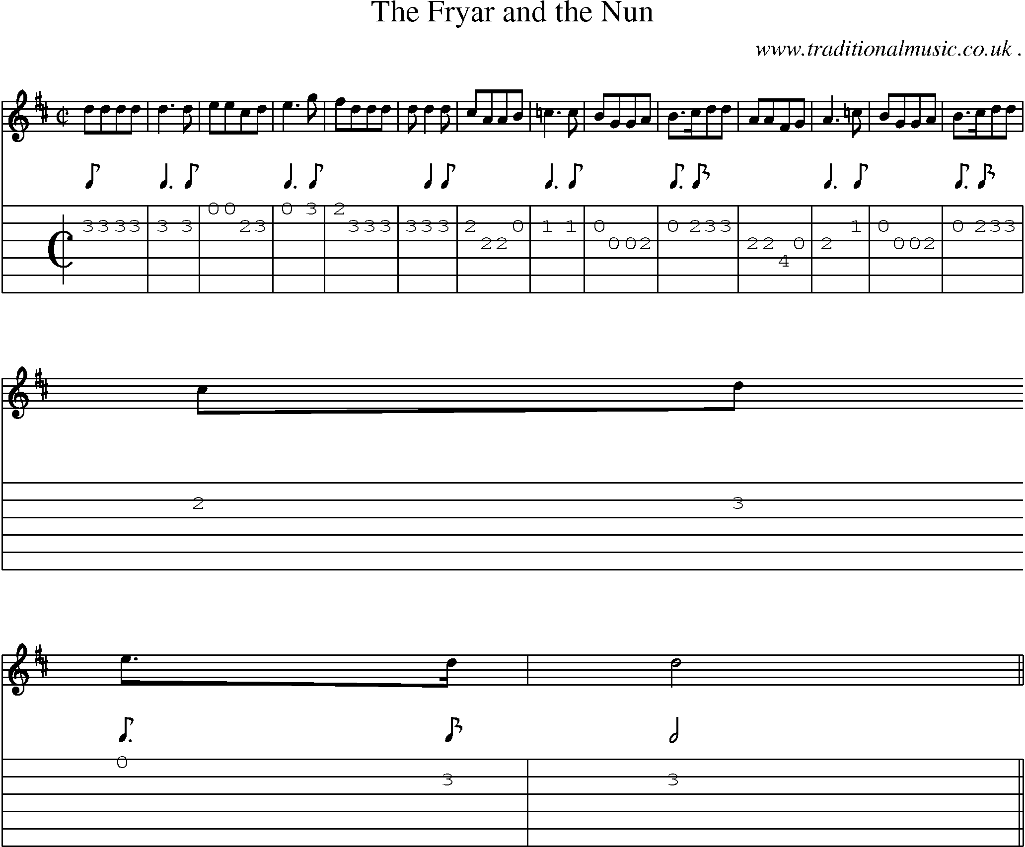 Sheet-Music and Guitar Tabs for The Fryar And The Nun