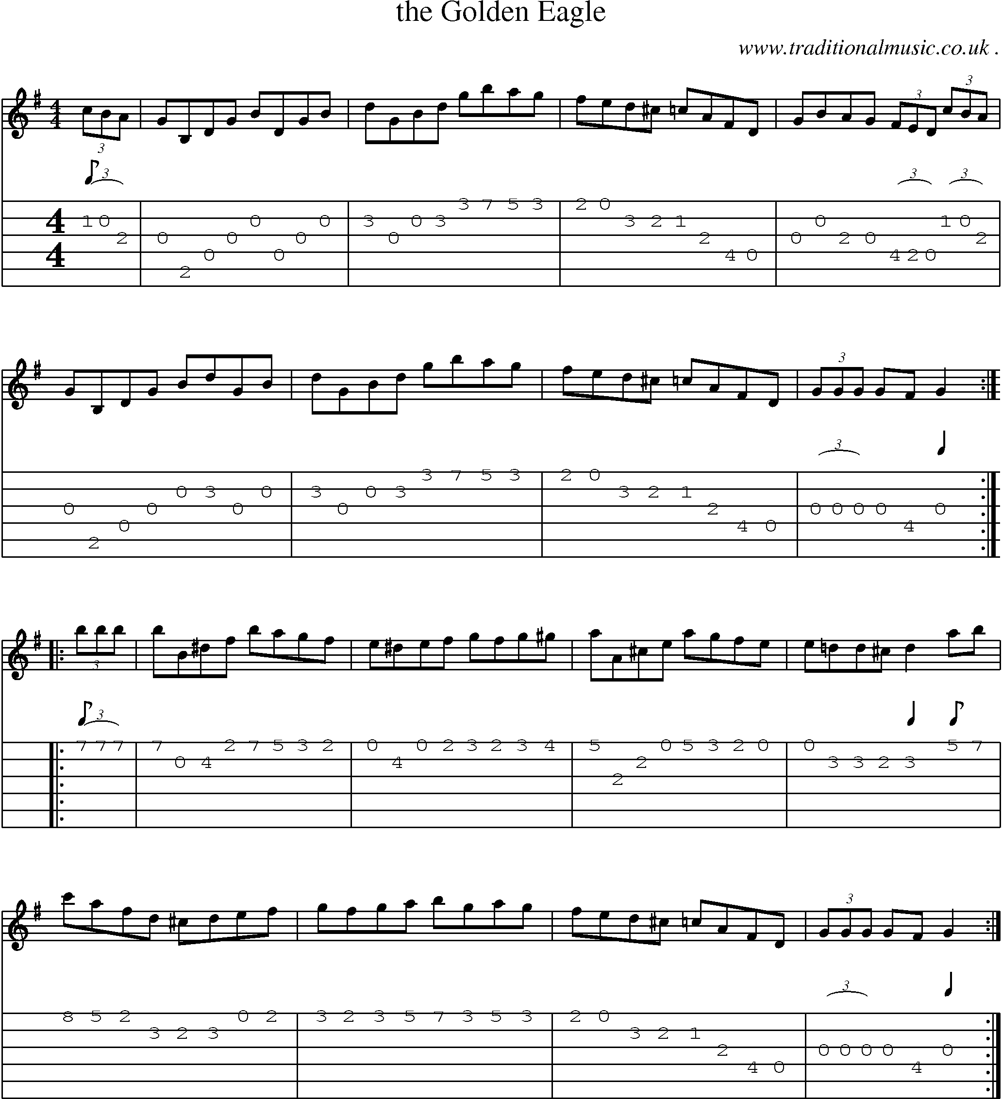 Sheet-Music and Guitar Tabs for The Golden Eagle