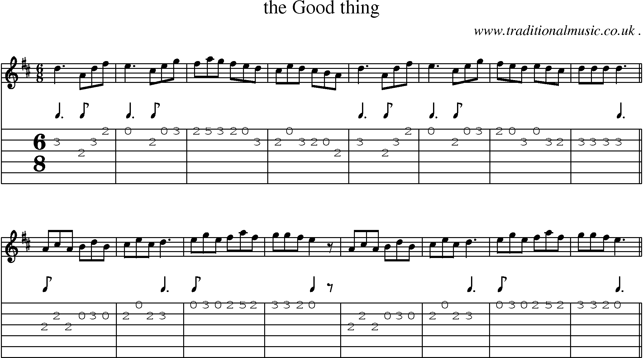 Sheet-Music and Guitar Tabs for The Good Thing