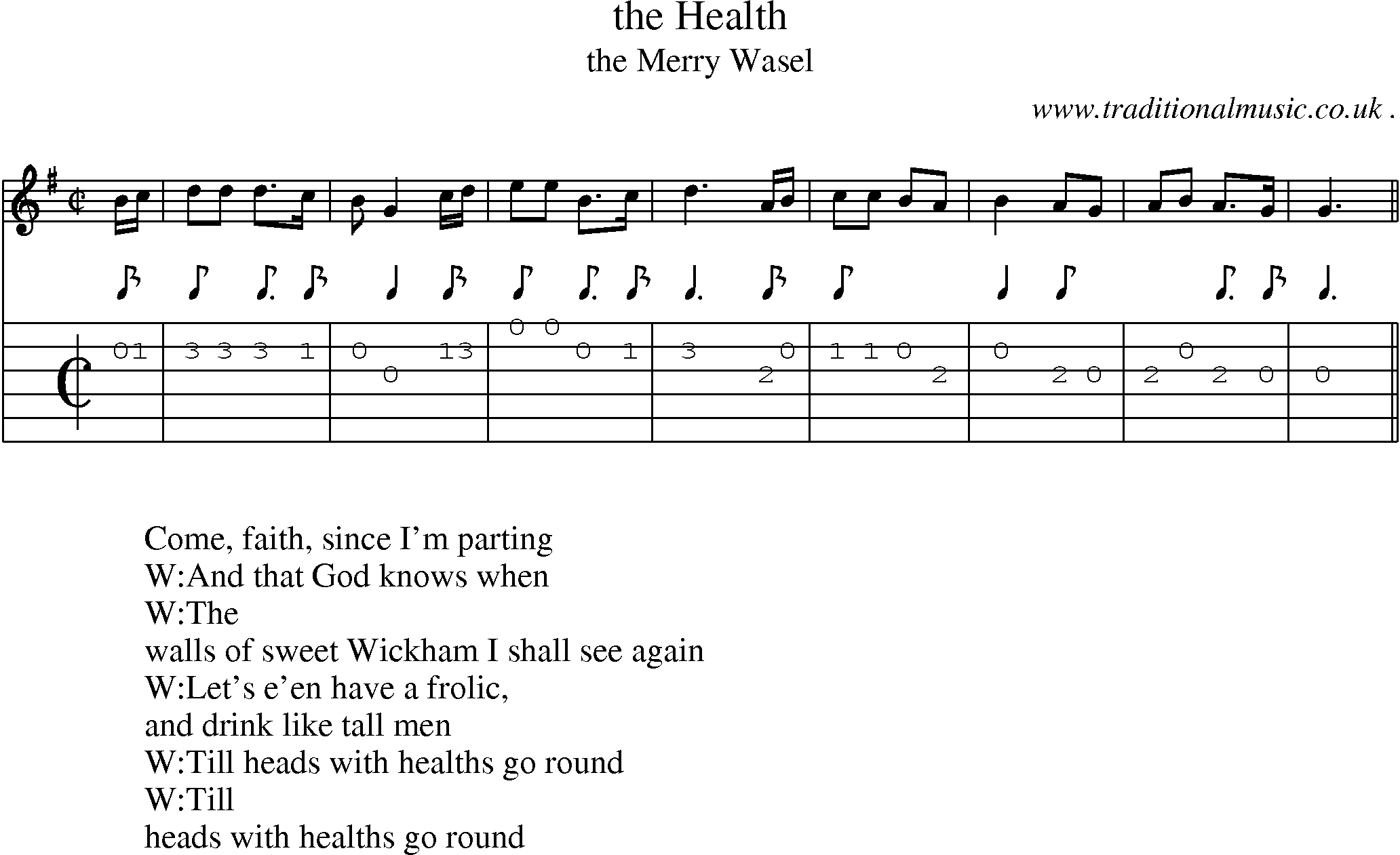 Sheet-Music and Guitar Tabs for The Health
