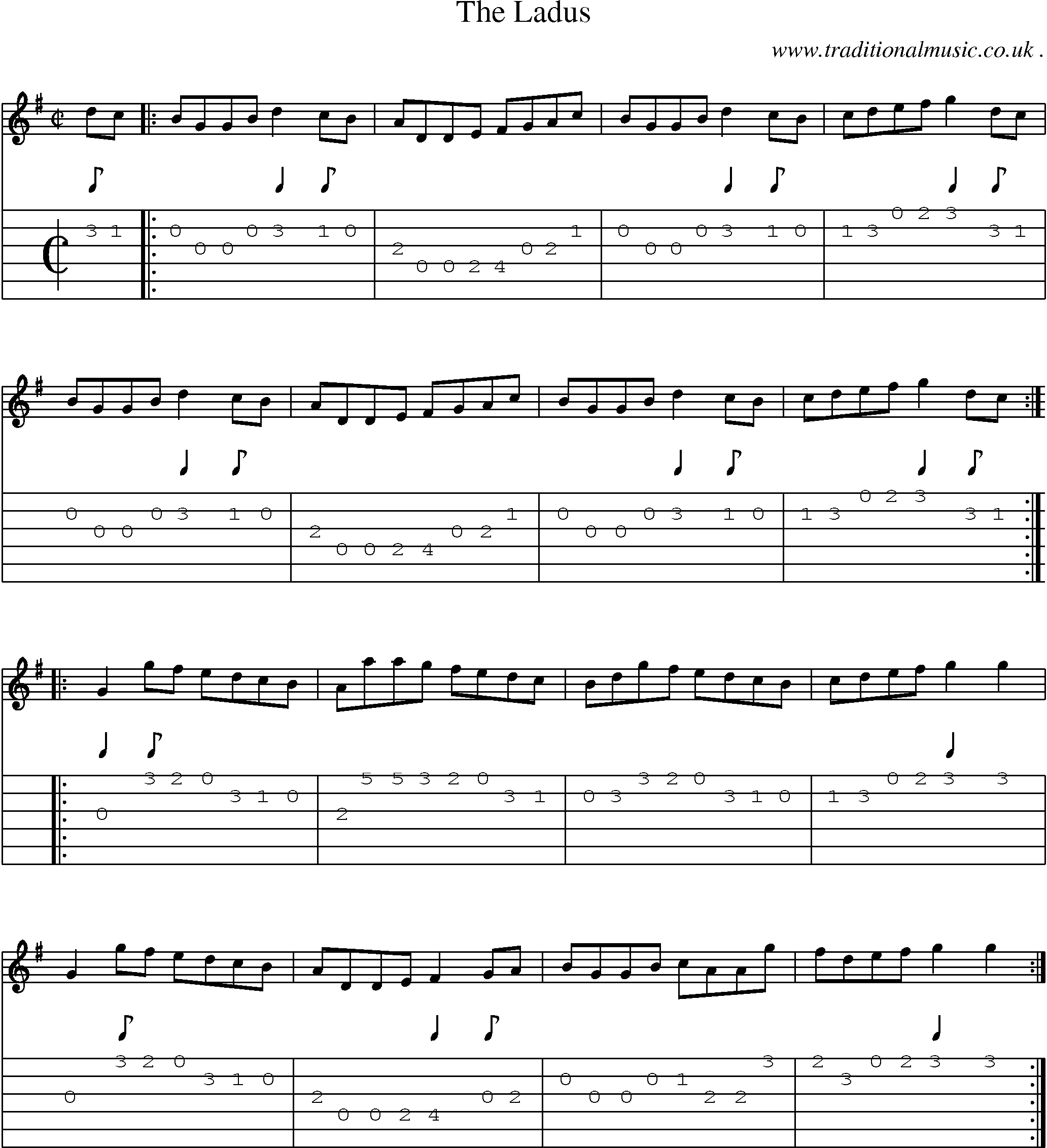 Sheet-Music and Guitar Tabs for The Ladus
