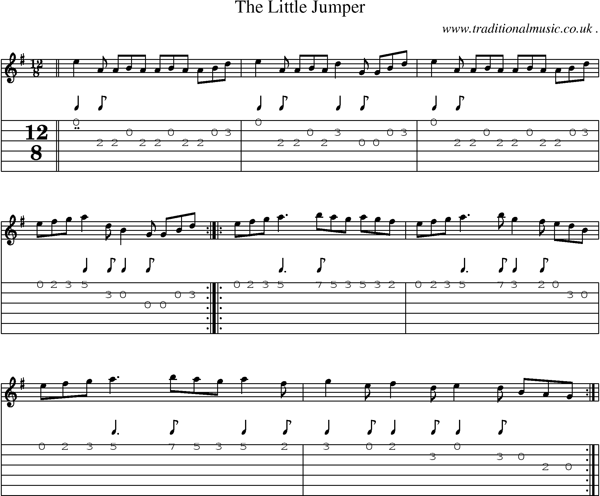 Sheet-Music and Guitar Tabs for The Little Jumper