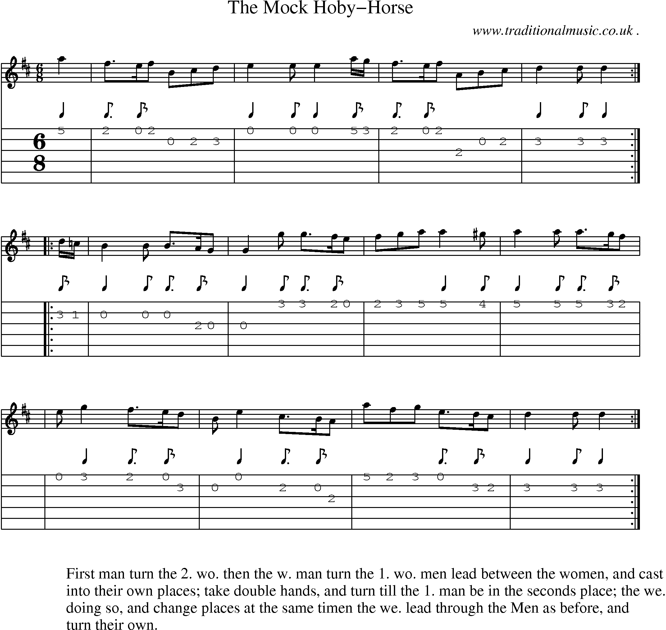 Sheet-Music and Guitar Tabs for The Mock Hoby-horse