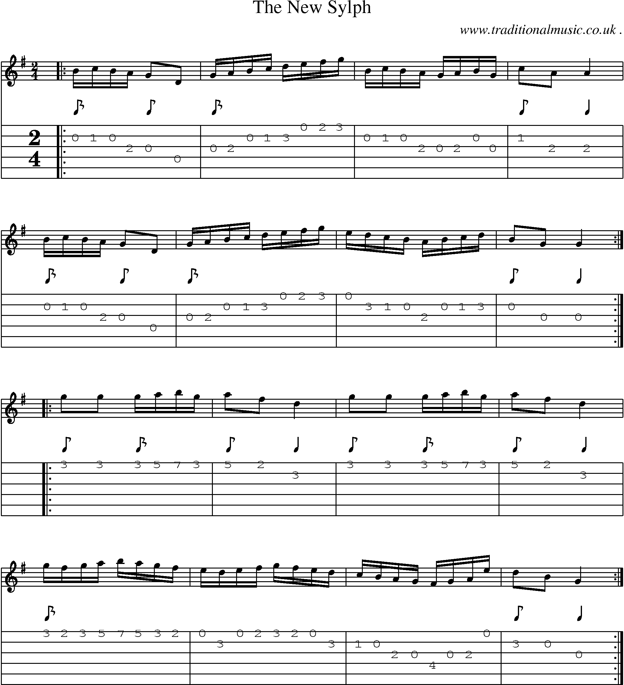 Sheet-Music and Guitar Tabs for The New Sylph