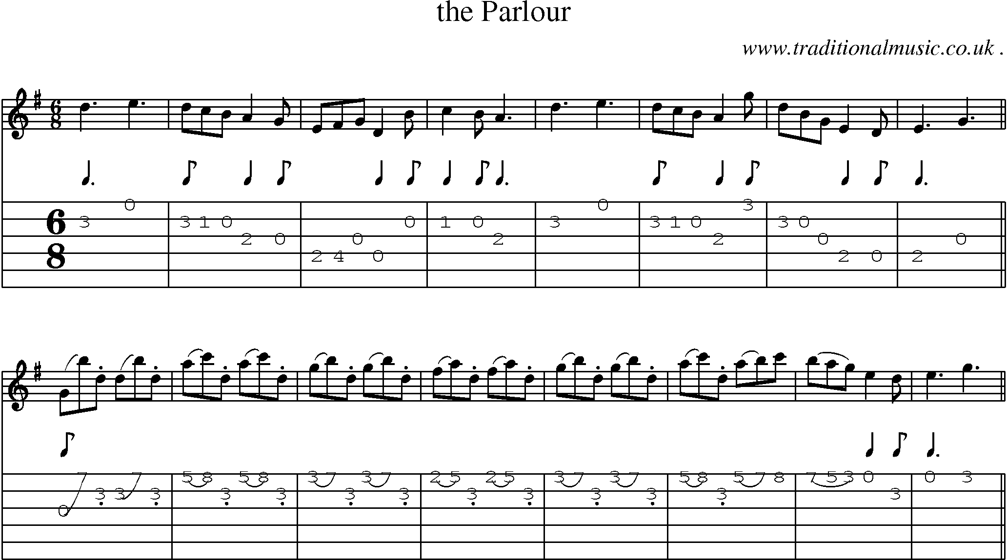 Sheet-Music and Guitar Tabs for The Parlour