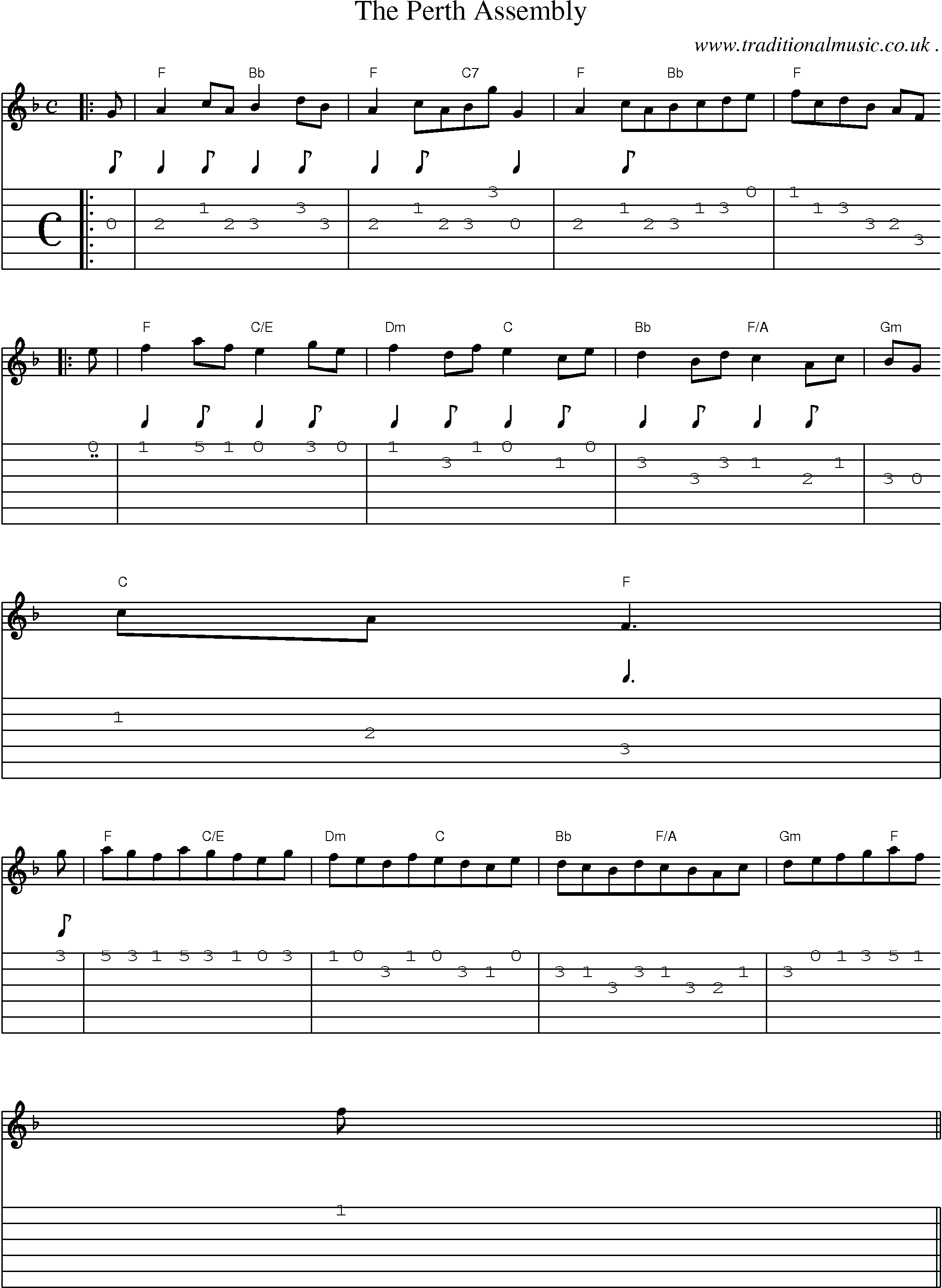 Sheet-Music and Guitar Tabs for The Perth Assembly