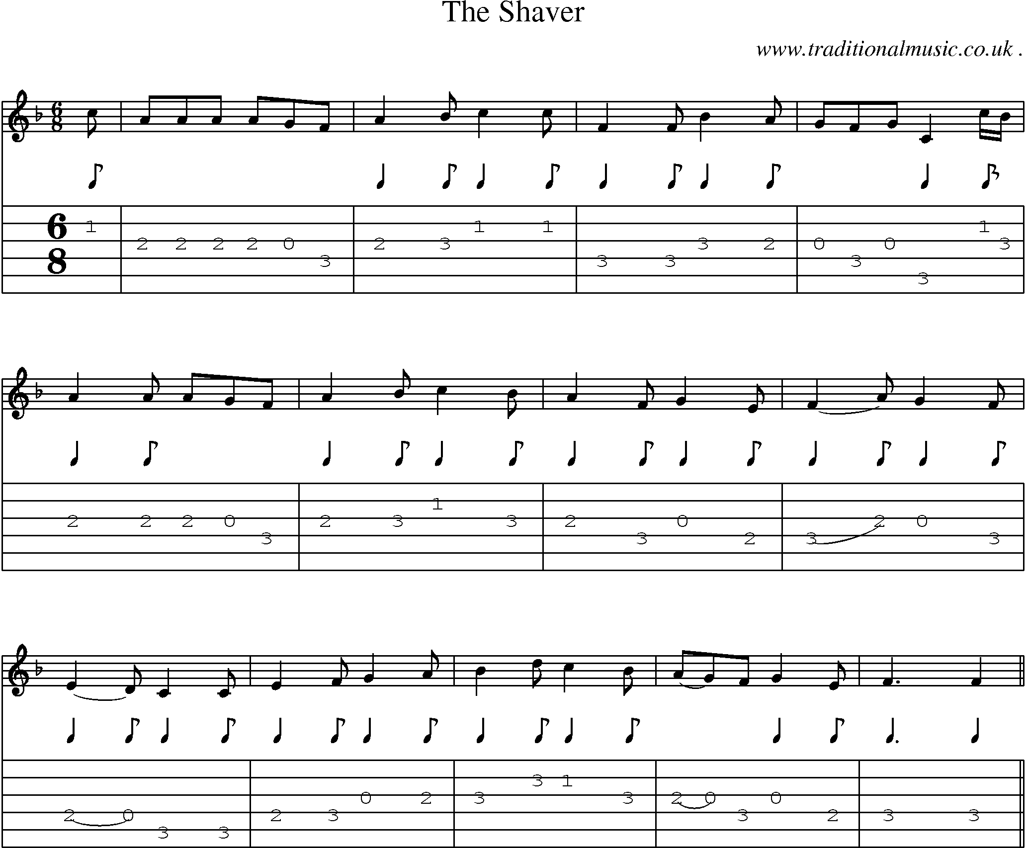 Sheet-Music and Guitar Tabs for The Shaver