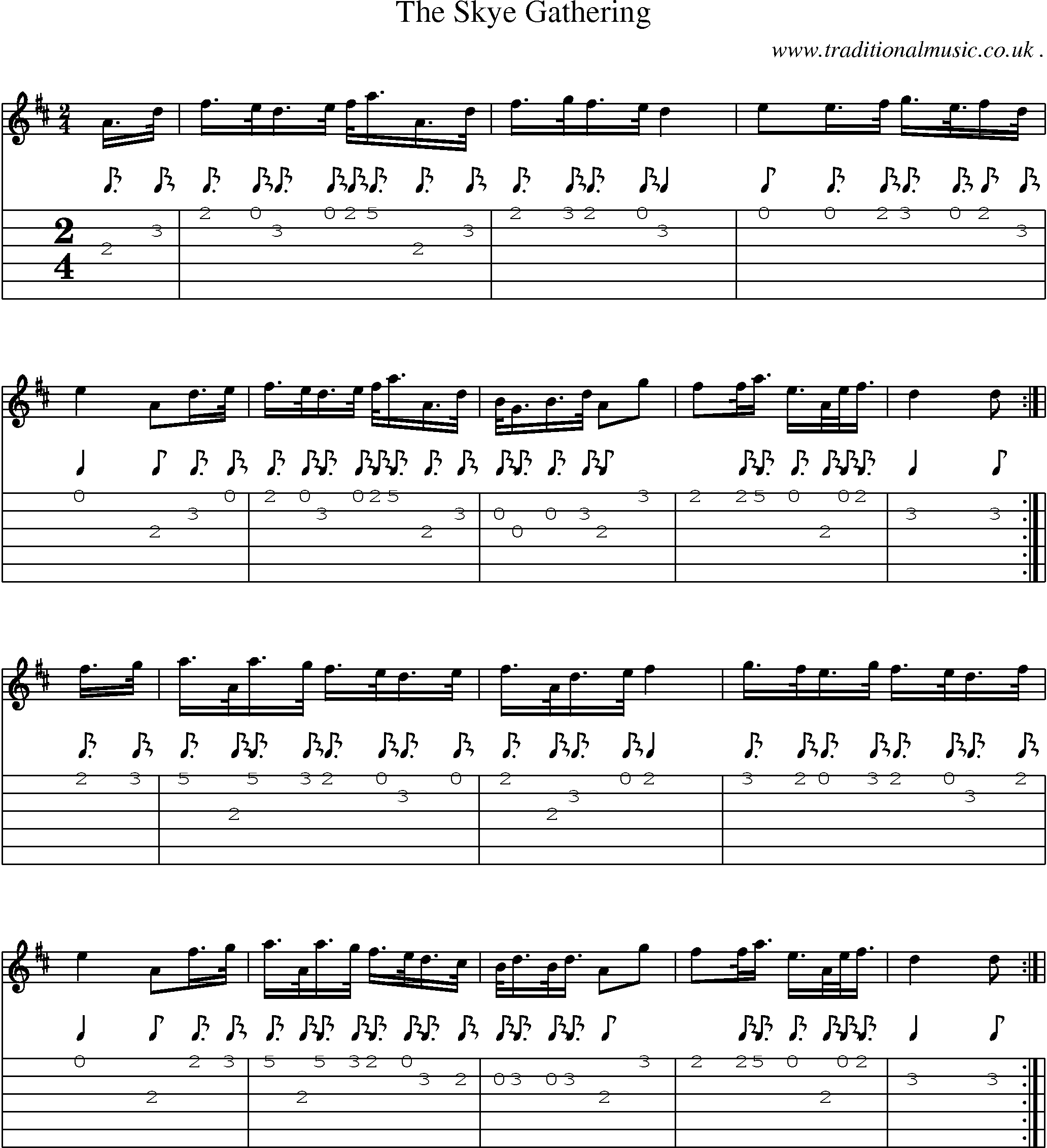 Sheet-Music and Guitar Tabs for The Skye Gathering