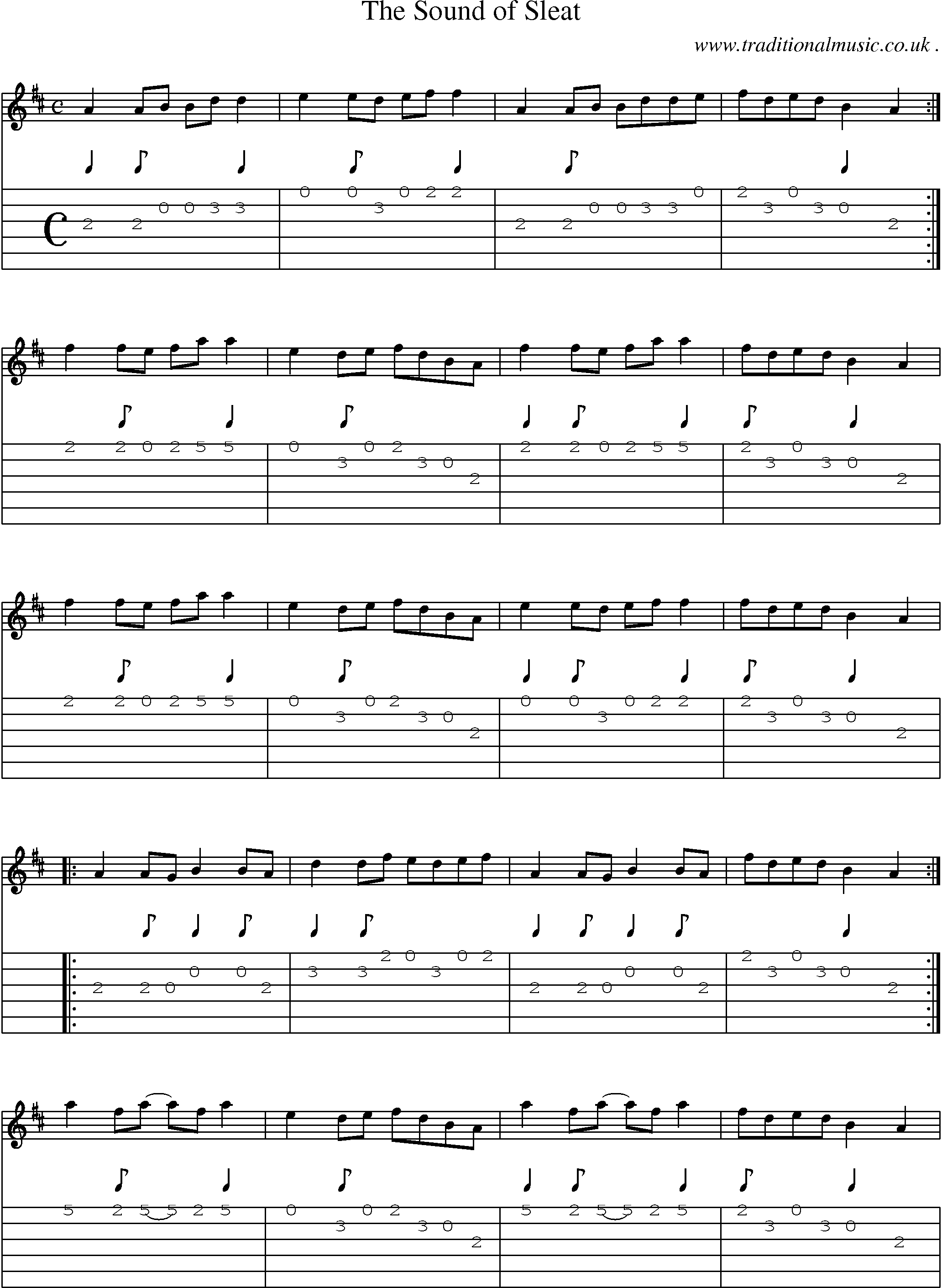 Sheet-Music and Guitar Tabs for The Sound Of Sleat