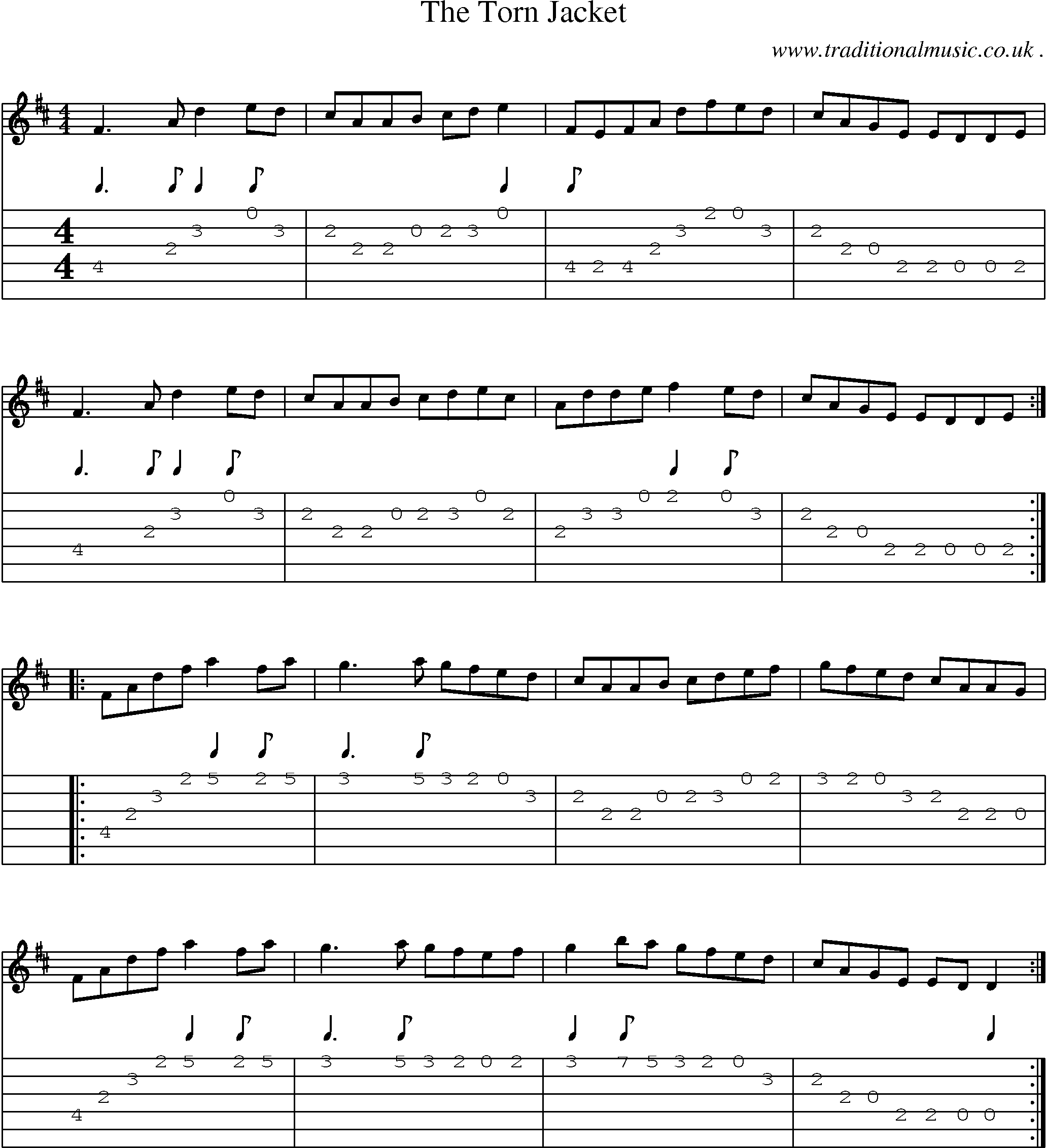 Sheet-Music and Guitar Tabs for The Torn Jacket