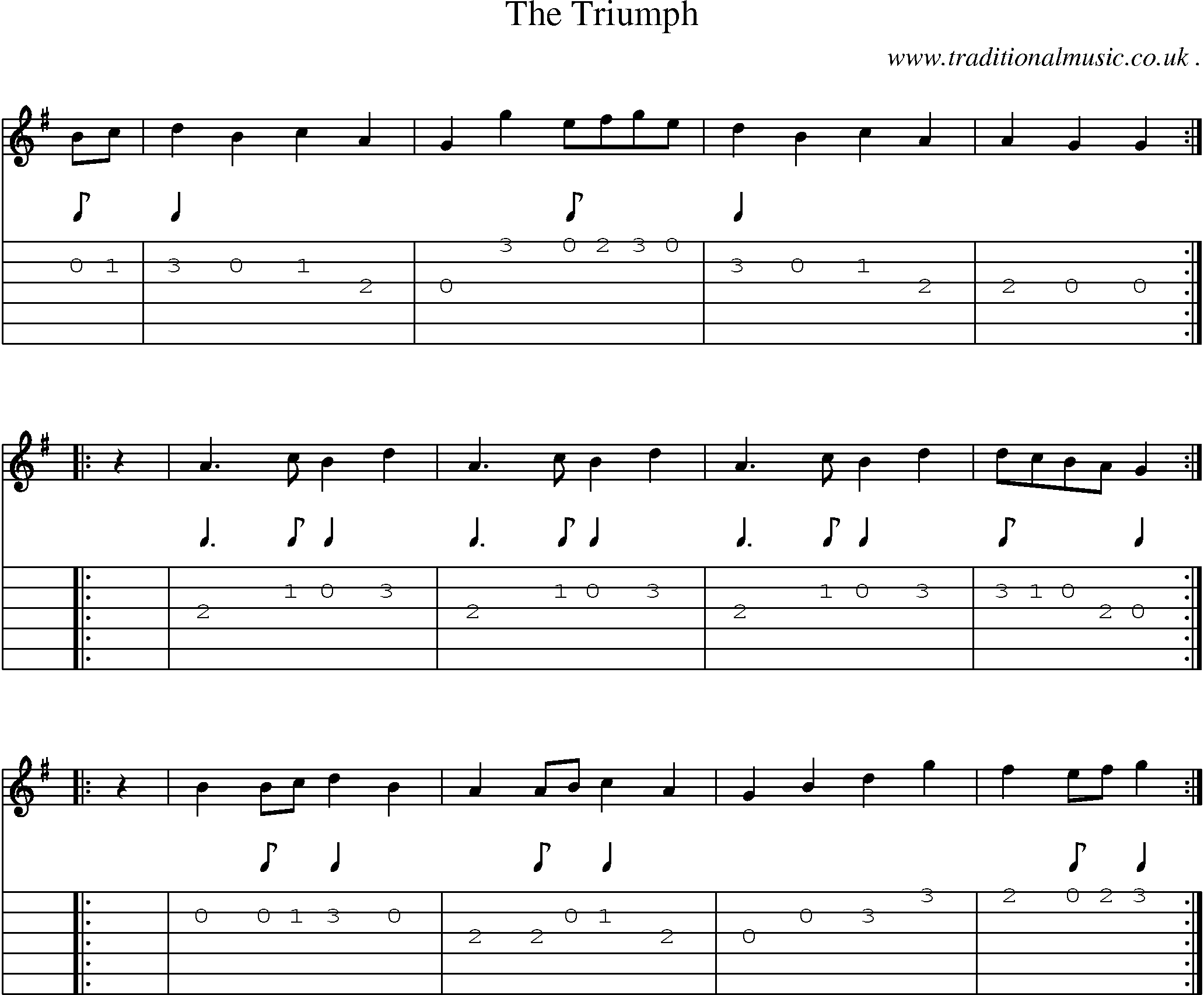 Sheet-Music and Guitar Tabs for The Triumph