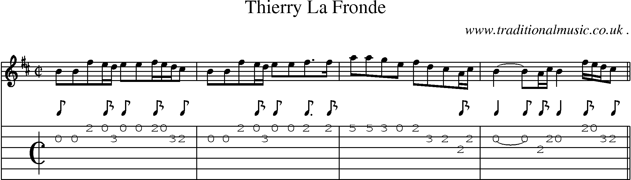 Sheet-Music and Guitar Tabs for Thierry La Fronde