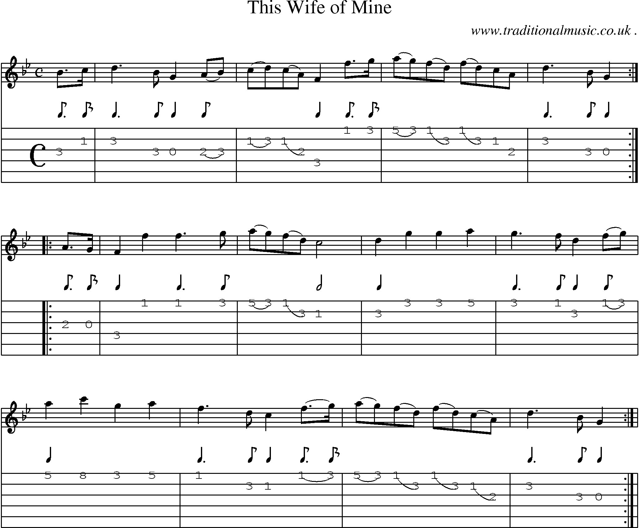 Sheet-Music and Guitar Tabs for This Wife Of Mine