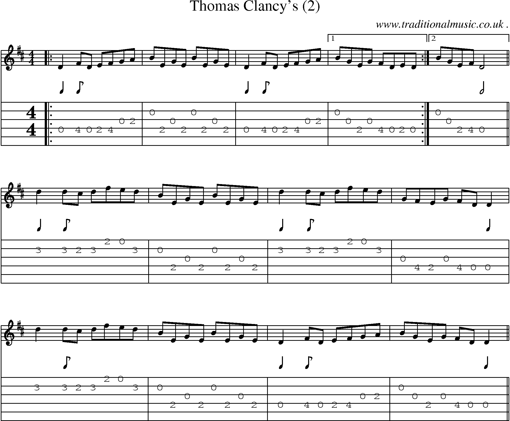 Sheet-Music and Guitar Tabs for Thomas Clancys (2)