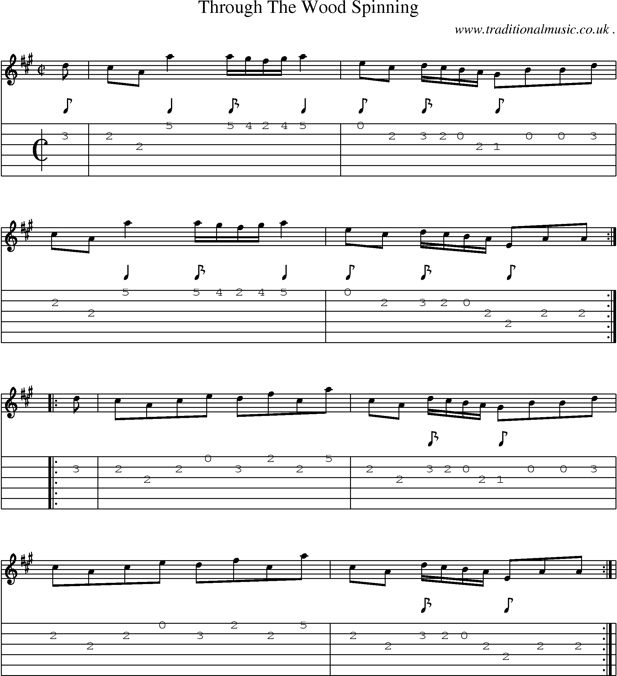 Sheet-Music and Guitar Tabs for Through The Wood Spinning