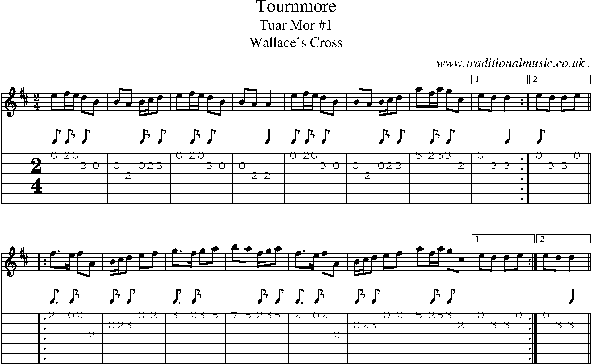 Sheet-Music and Guitar Tabs for Tournmore