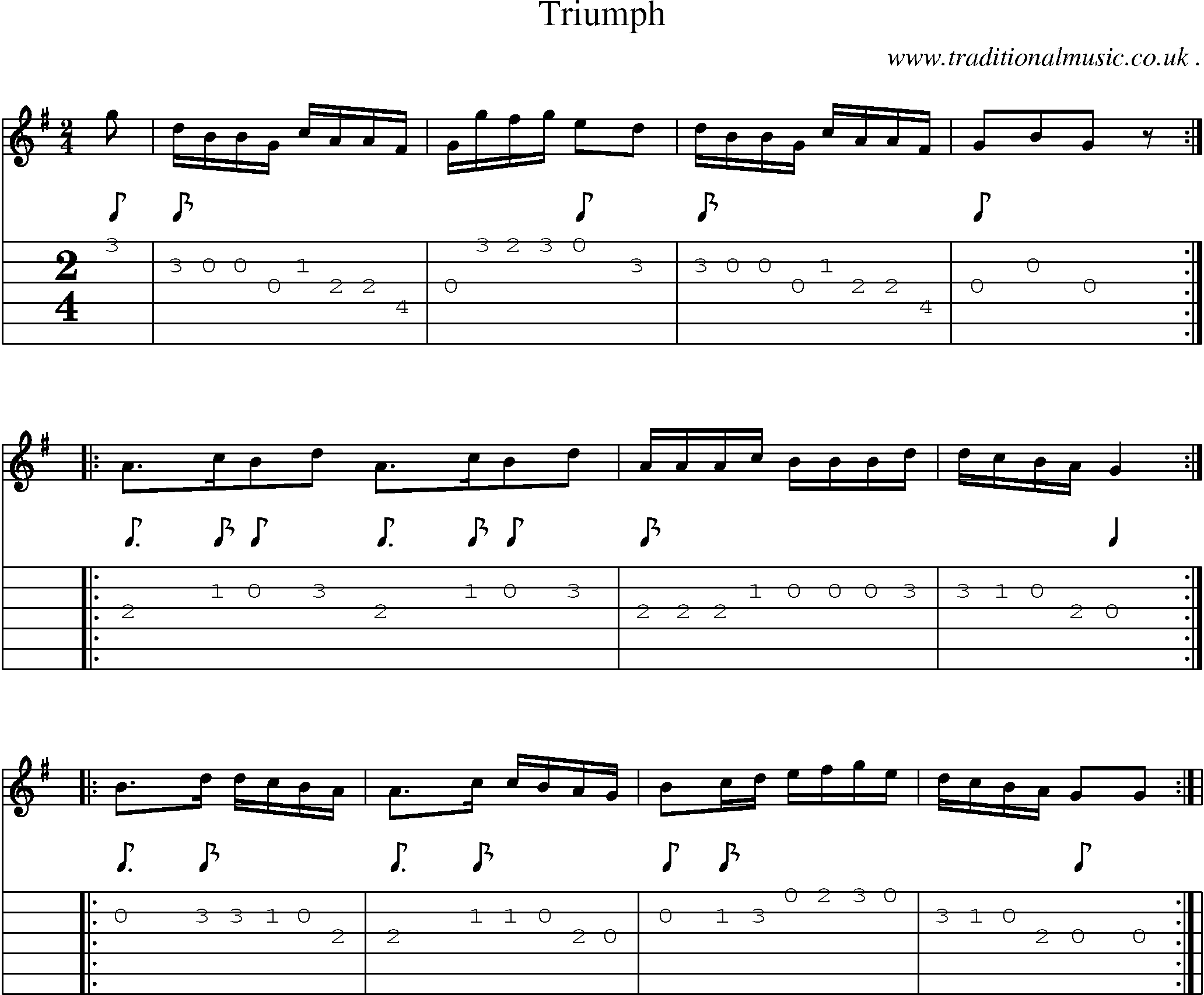 Sheet-Music and Guitar Tabs for Triumph