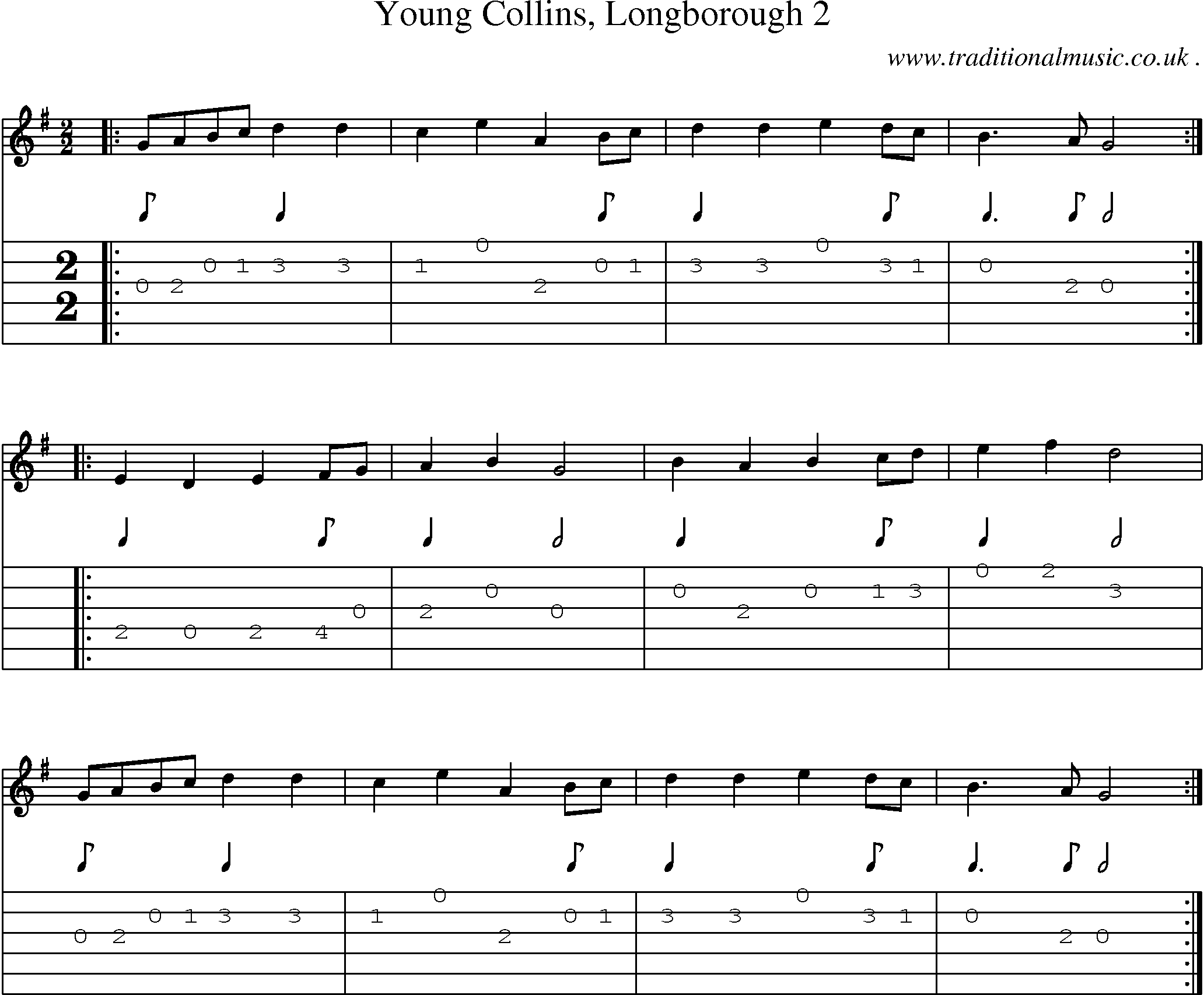 Sheet-Music and Guitar Tabs for Young Collins Longborough 2