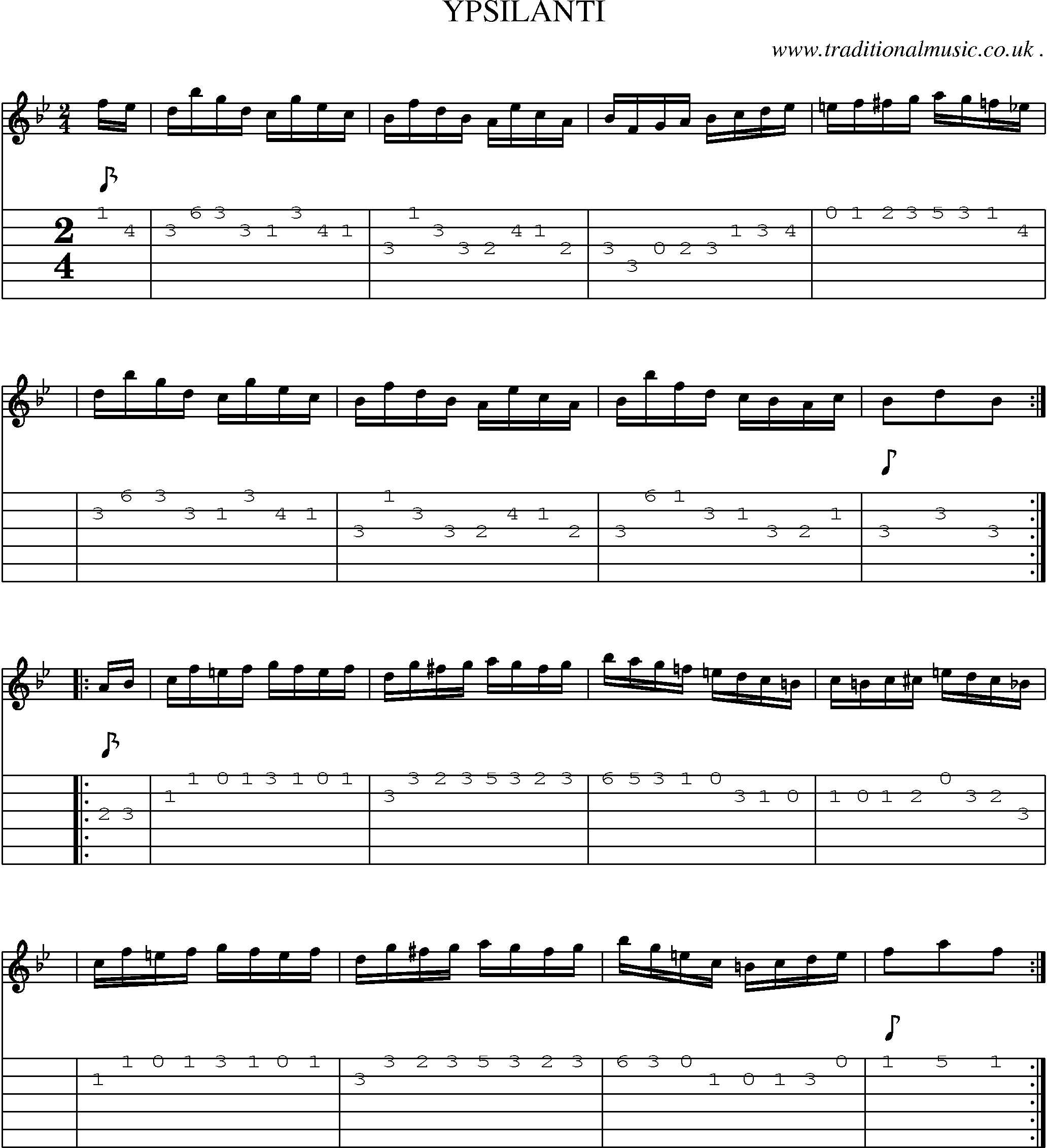Sheet-Music and Guitar Tabs for Ypsilanti