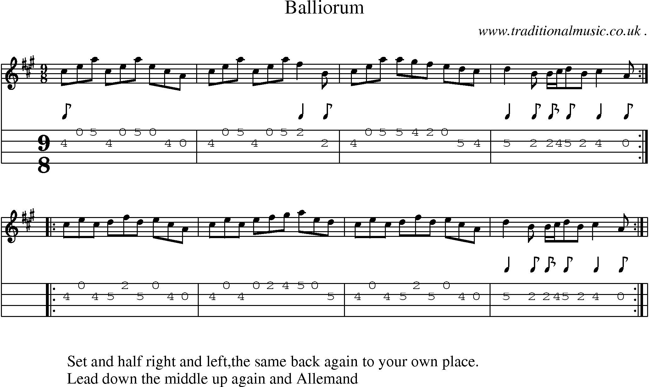 Sheet-Music and Mandolin Tabs for Balliorum