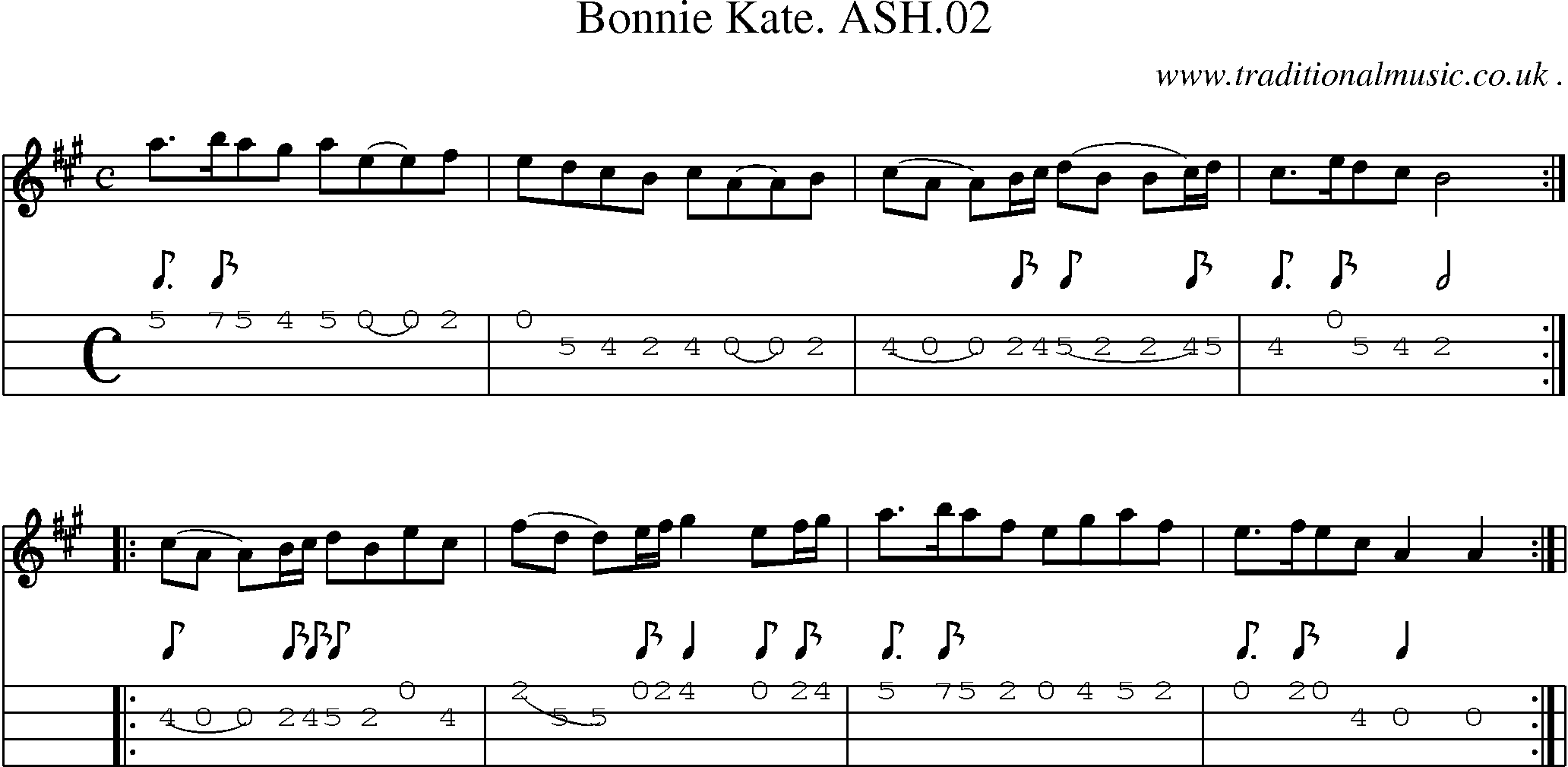 Sheet-Music and Mandolin Tabs for Bonnie Kate Ash02