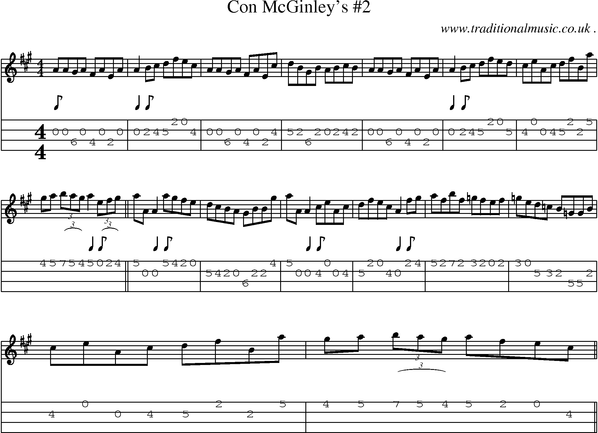 Sheet-Music and Mandolin Tabs for Con Mcginleys 2
