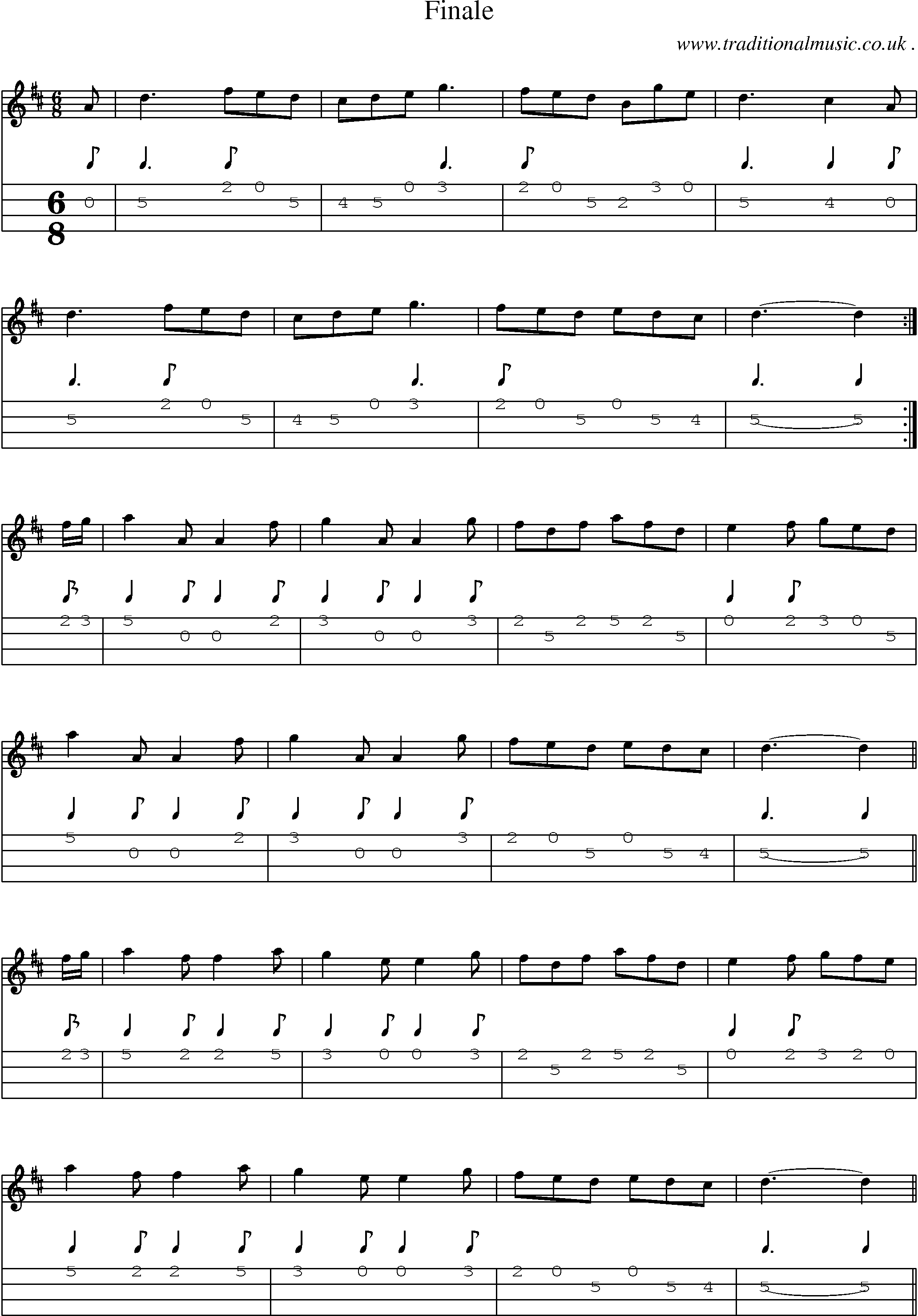 Sheet-Music and Mandolin Tabs for Finale