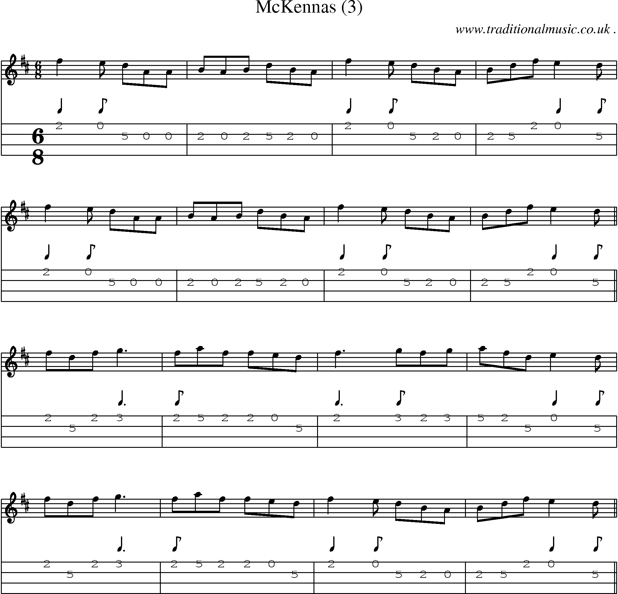 Sheet-Music and Mandolin Tabs for Mckennas (3)