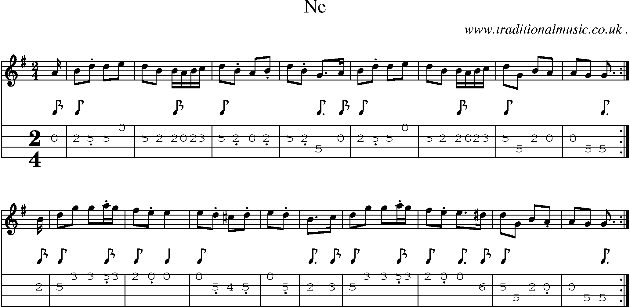 Sheet-Music and Mandolin Tabs for Ne
