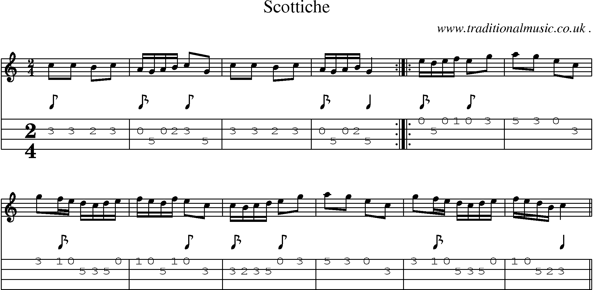 Sheet-Music and Mandolin Tabs for Scottiche