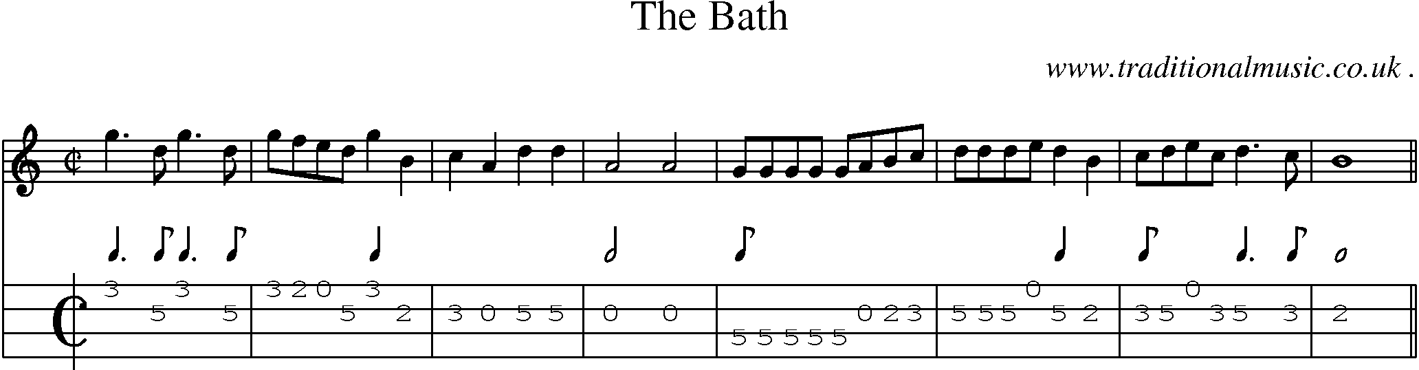 Sheet-Music and Mandolin Tabs for The Bath