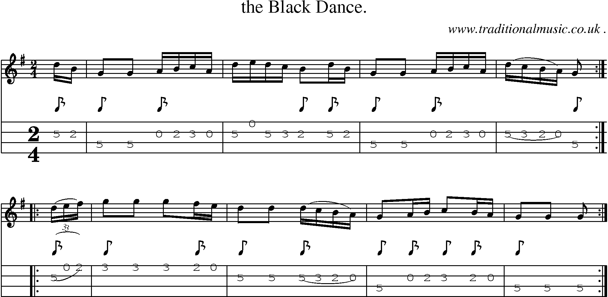 Sheet-Music and Mandolin Tabs for The Black Dance
